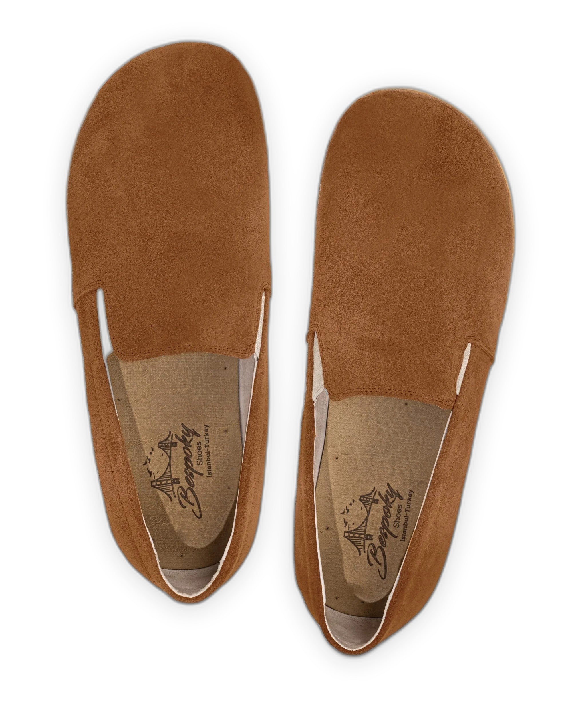 Side view Suede Barefoot Shoes - Calf Leather Zero Drop | Bespoky