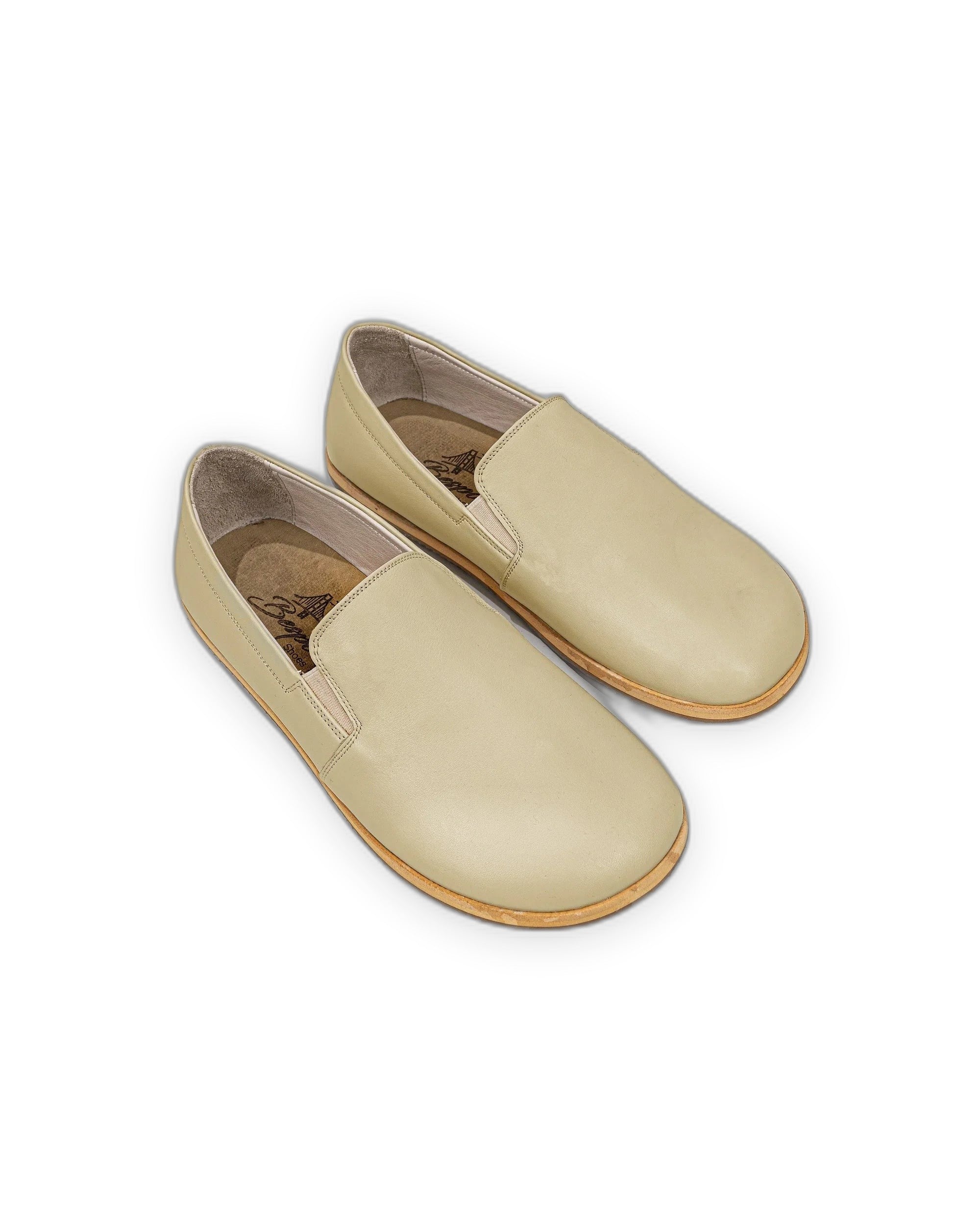 Men's Yellow Barefoot Shoes - Handcrafted Calf Leather Wide Toe Box | Bespoky