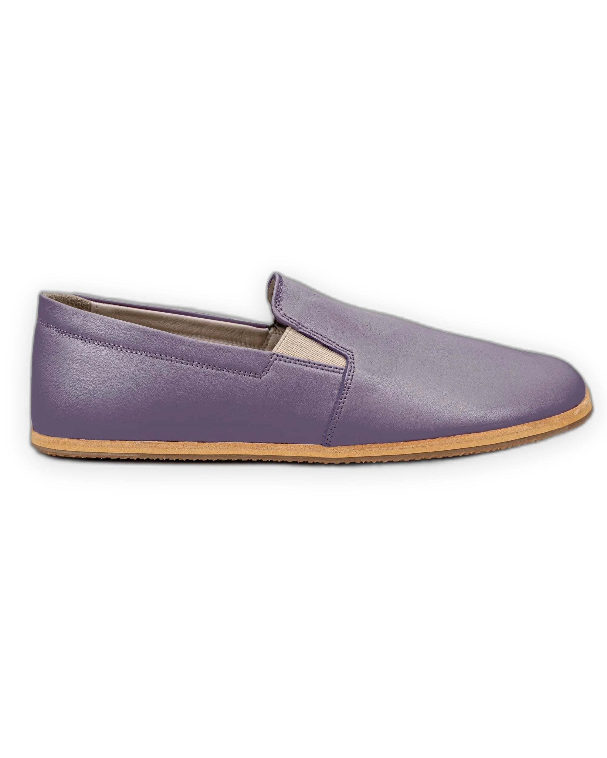 Top view Purple Barefoot Shoes - Handcrafted Calf Leather | Bespoky