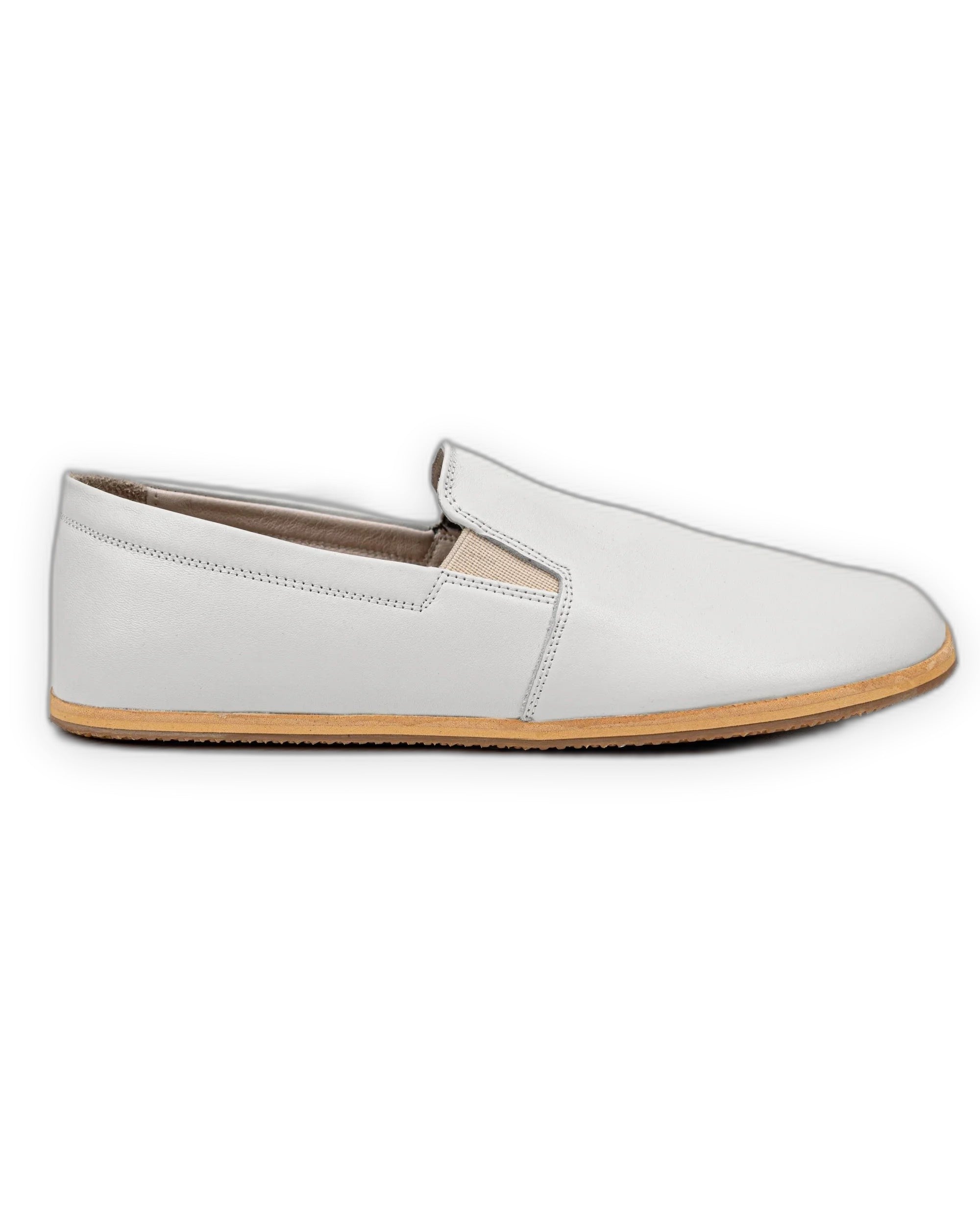 Pair White Barefoot Shoes - Barefoot Wide Toe Calf Leather | Bespoky