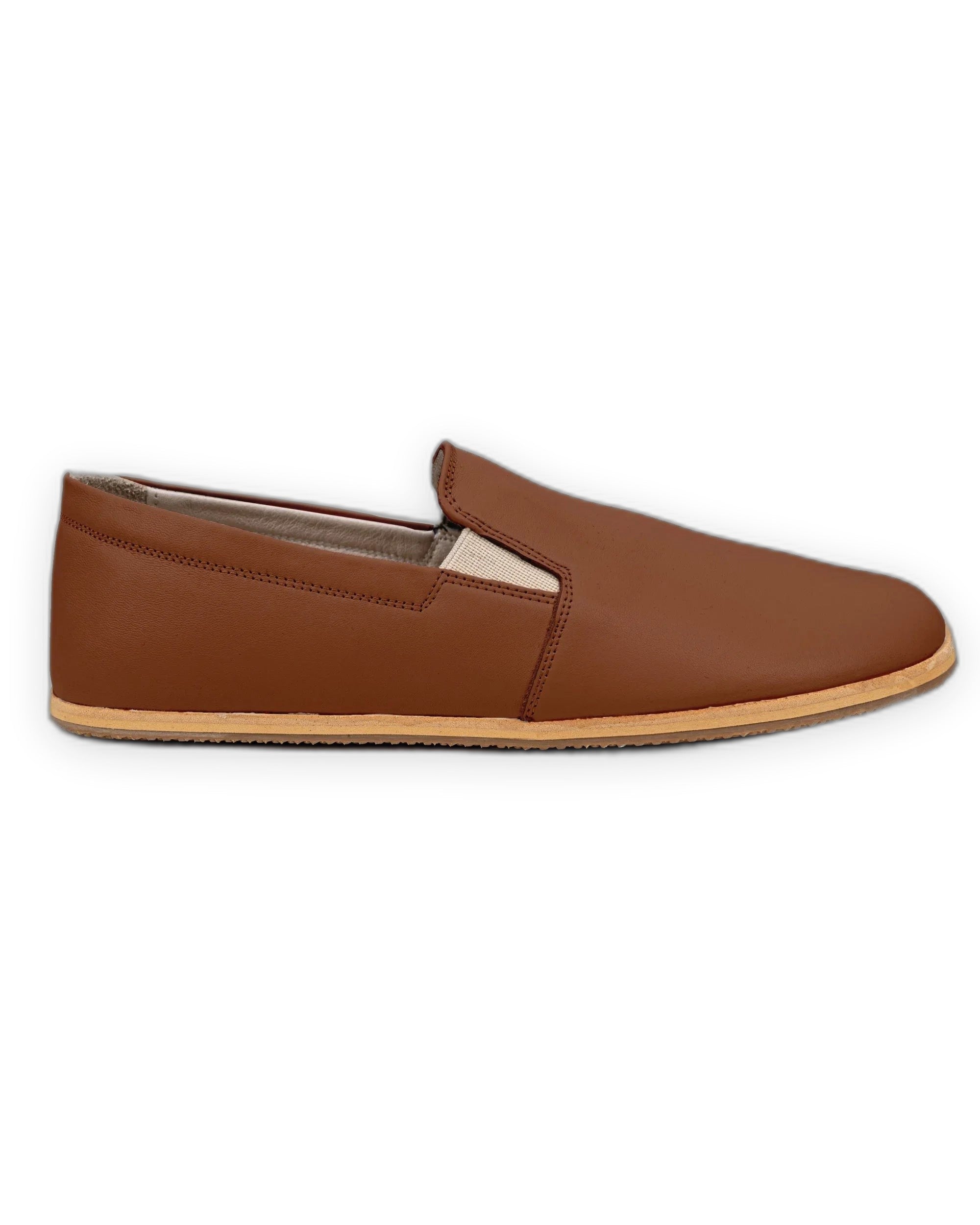 Top view Dark Brown Barefoot Shoes - Handcrafted Calf Leather | Bespoky
