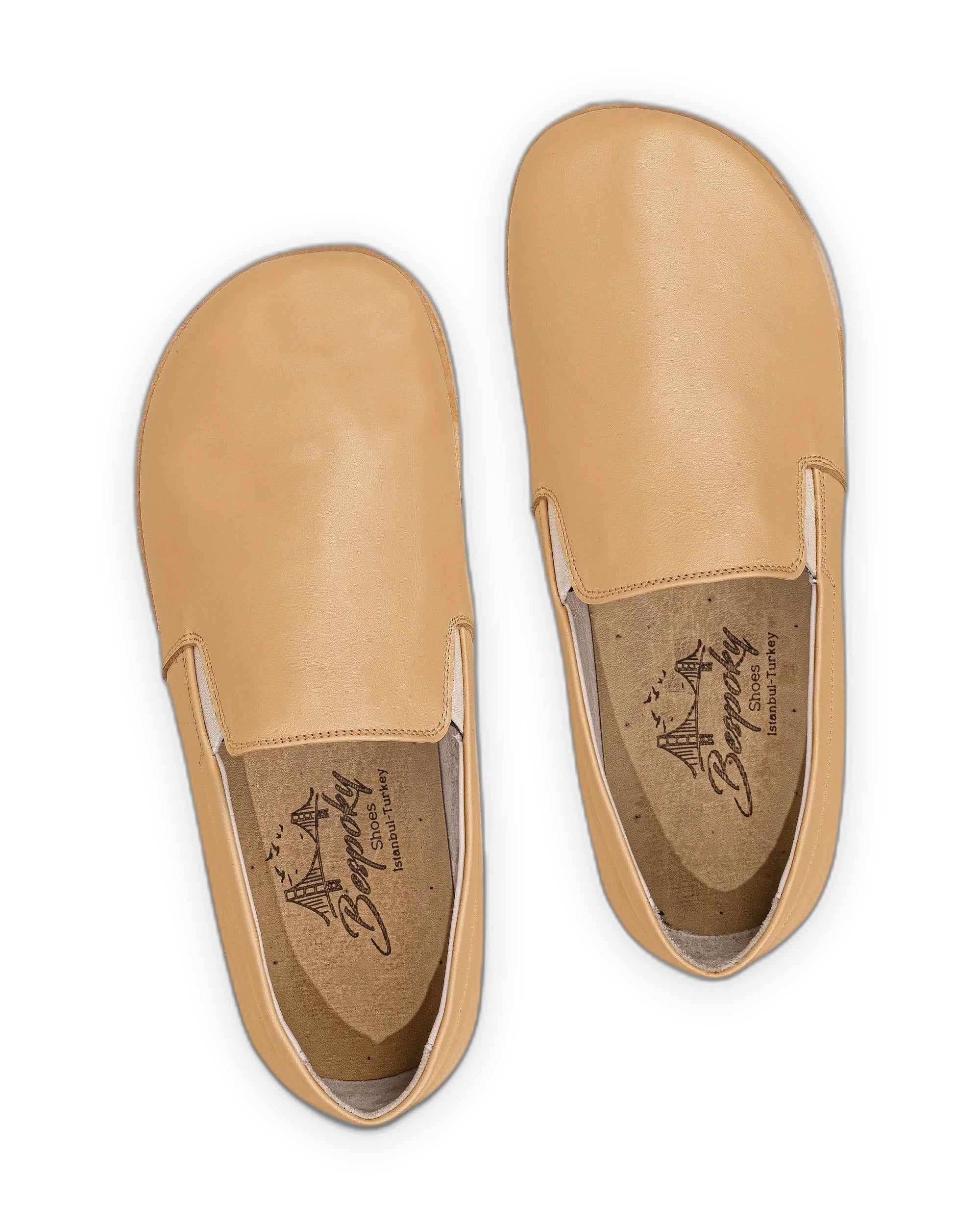 Side view Melon Yellow Barefoot Shoes - Calf Leather Zero Drop | Bespoky