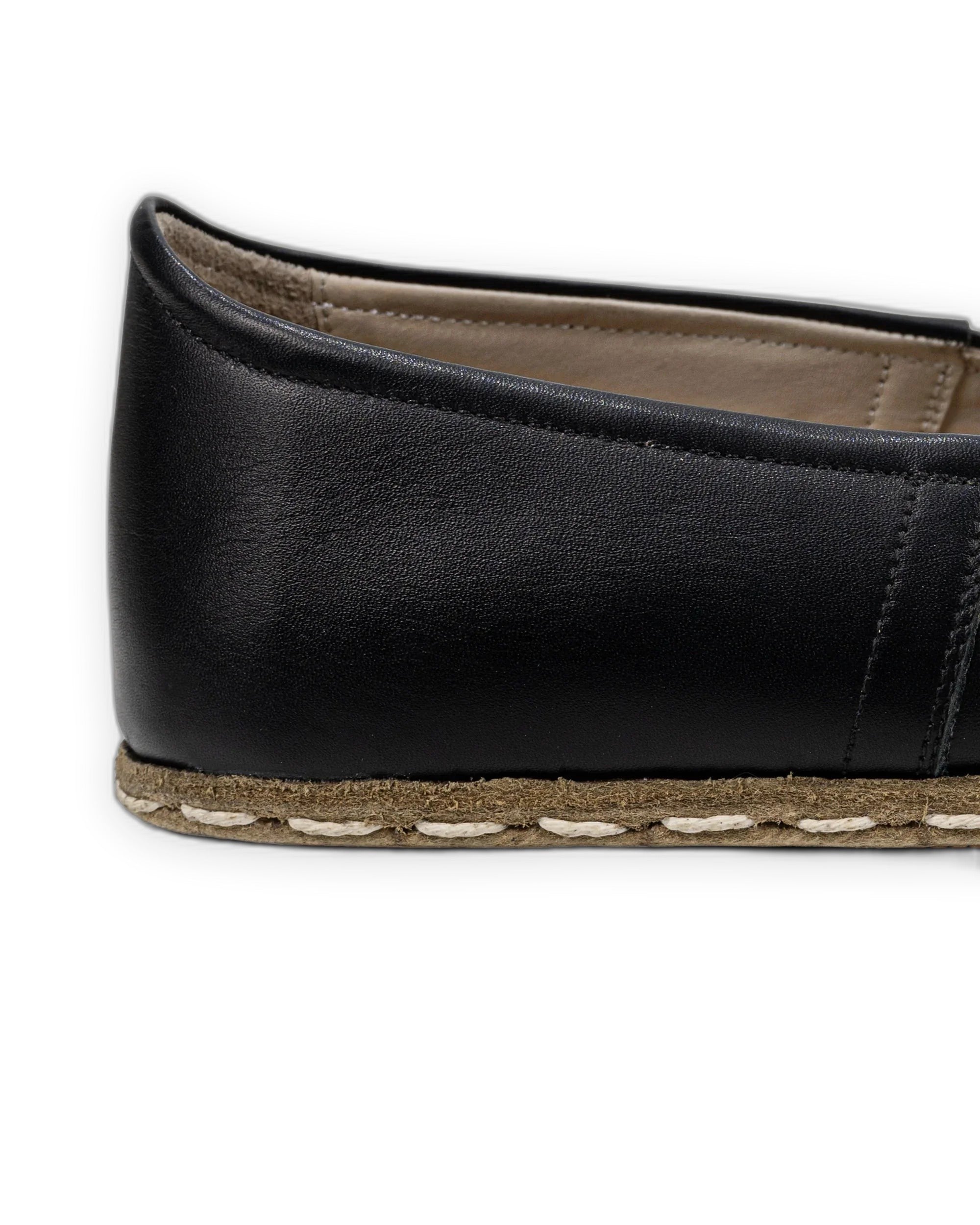 Top view Black Barefoot Yemeni - Handcrafted Calf Leather | Bespoky