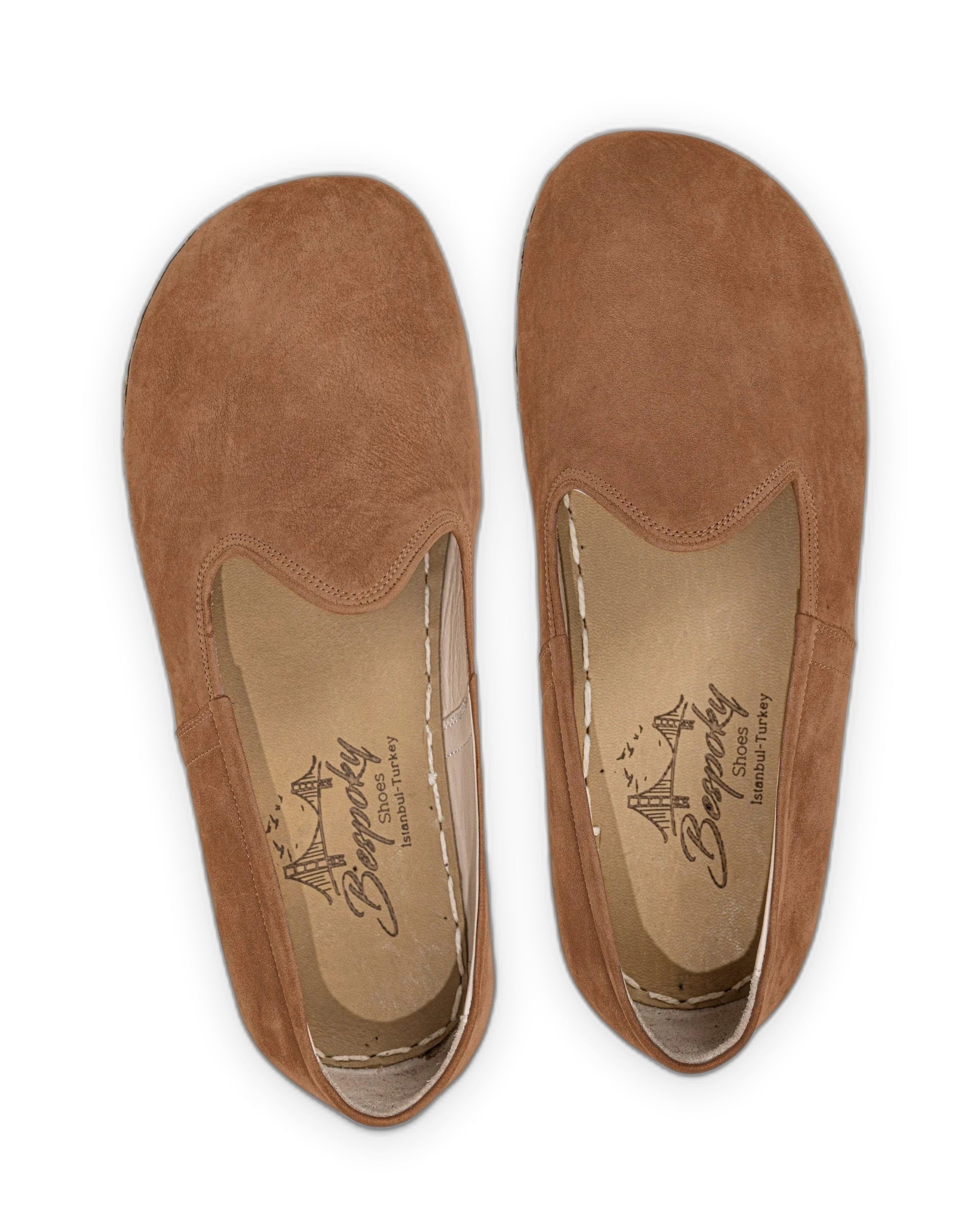 Side view Tan Barefoot Yemeni - Calf Leather Zero Drop | Bespoky
