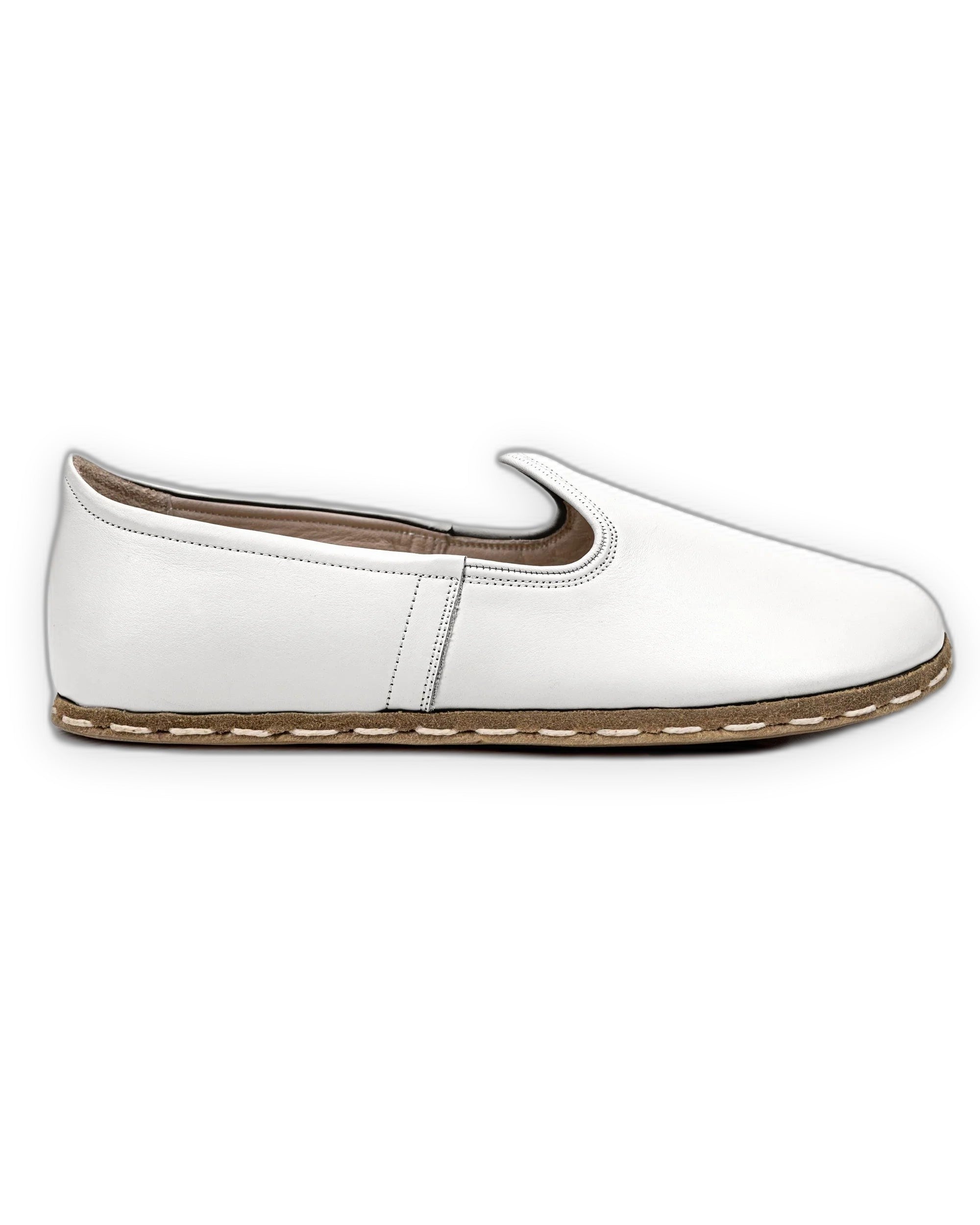 Detail White Barefoot Yemeni - Handcrafted Calf Leather Turkey | Bespoky