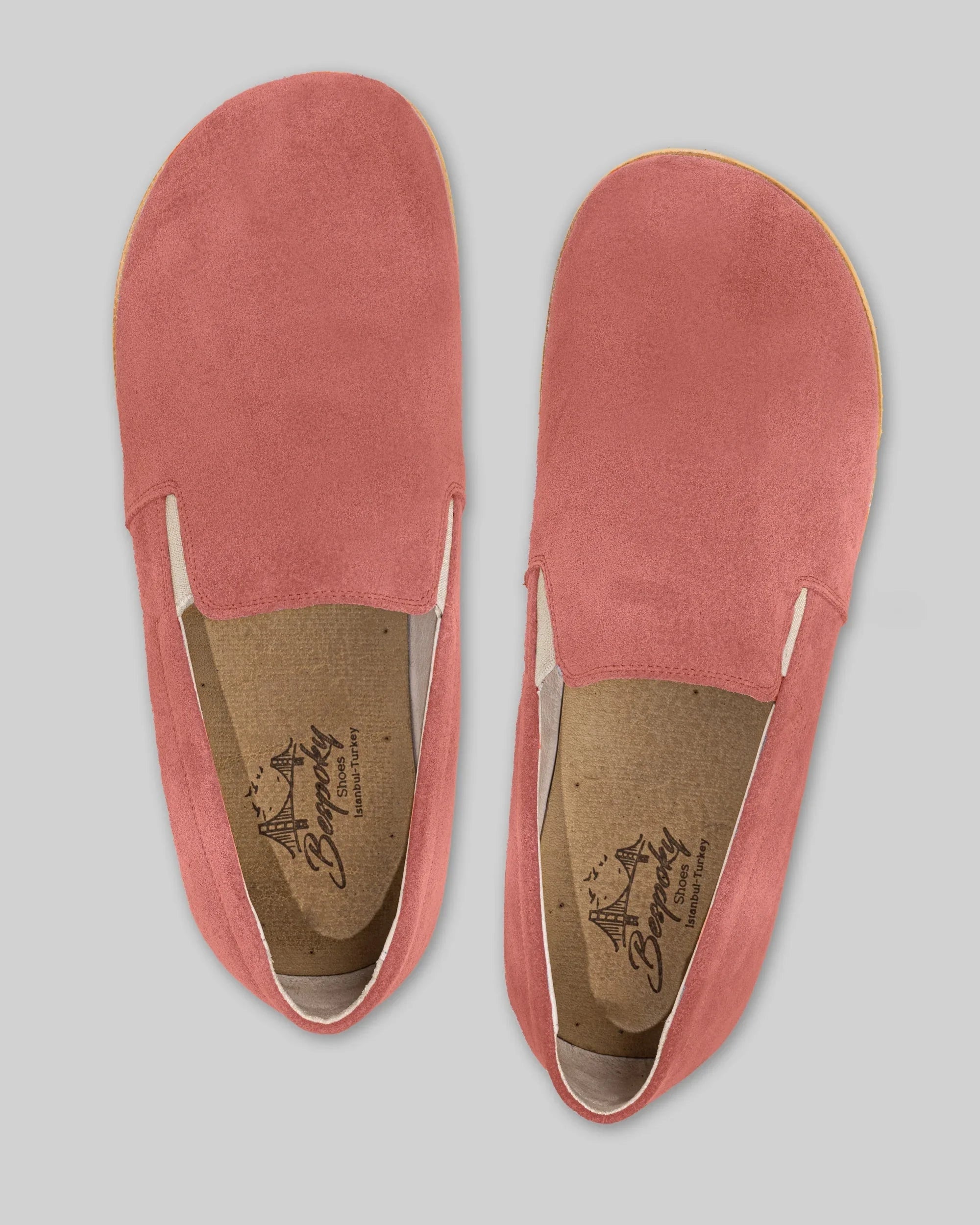 Side view Pink Barefoot Shoes - Calf Leather Zero Drop | Bespoky