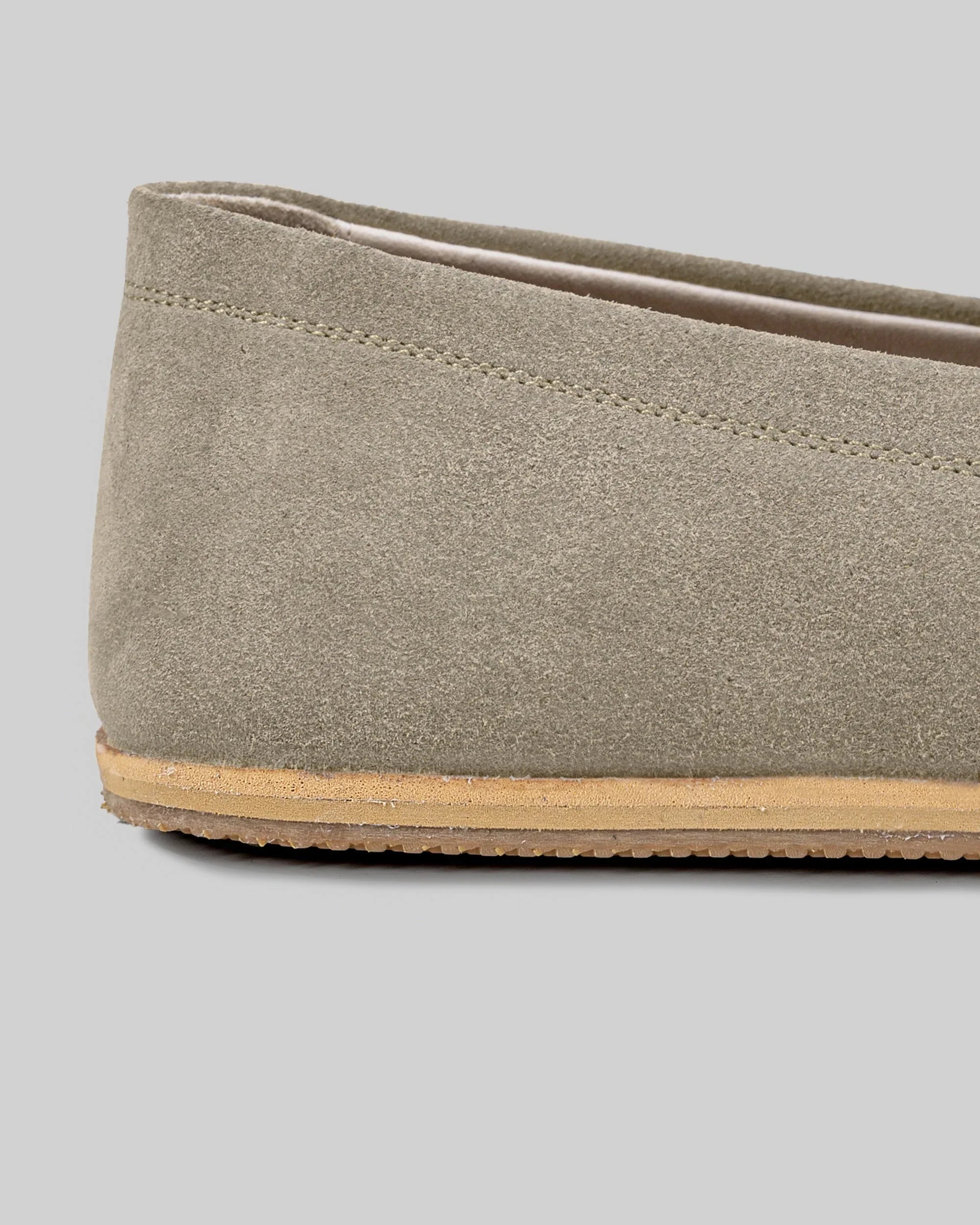 Detail Suede Barefoot Shoes - Handcrafted Calf Leather Turkey | Bespoky