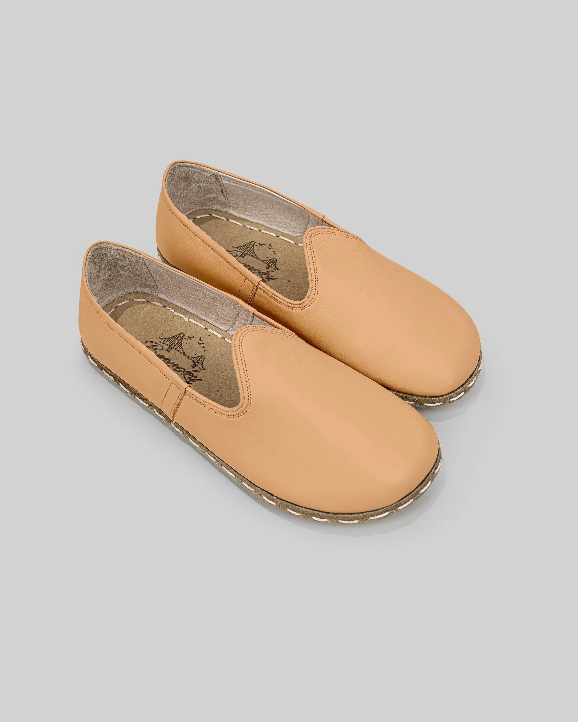 Men's Undyed Barefoot Yemeni - Handcrafted Calf Leather Wide Toe Box | Bespoky