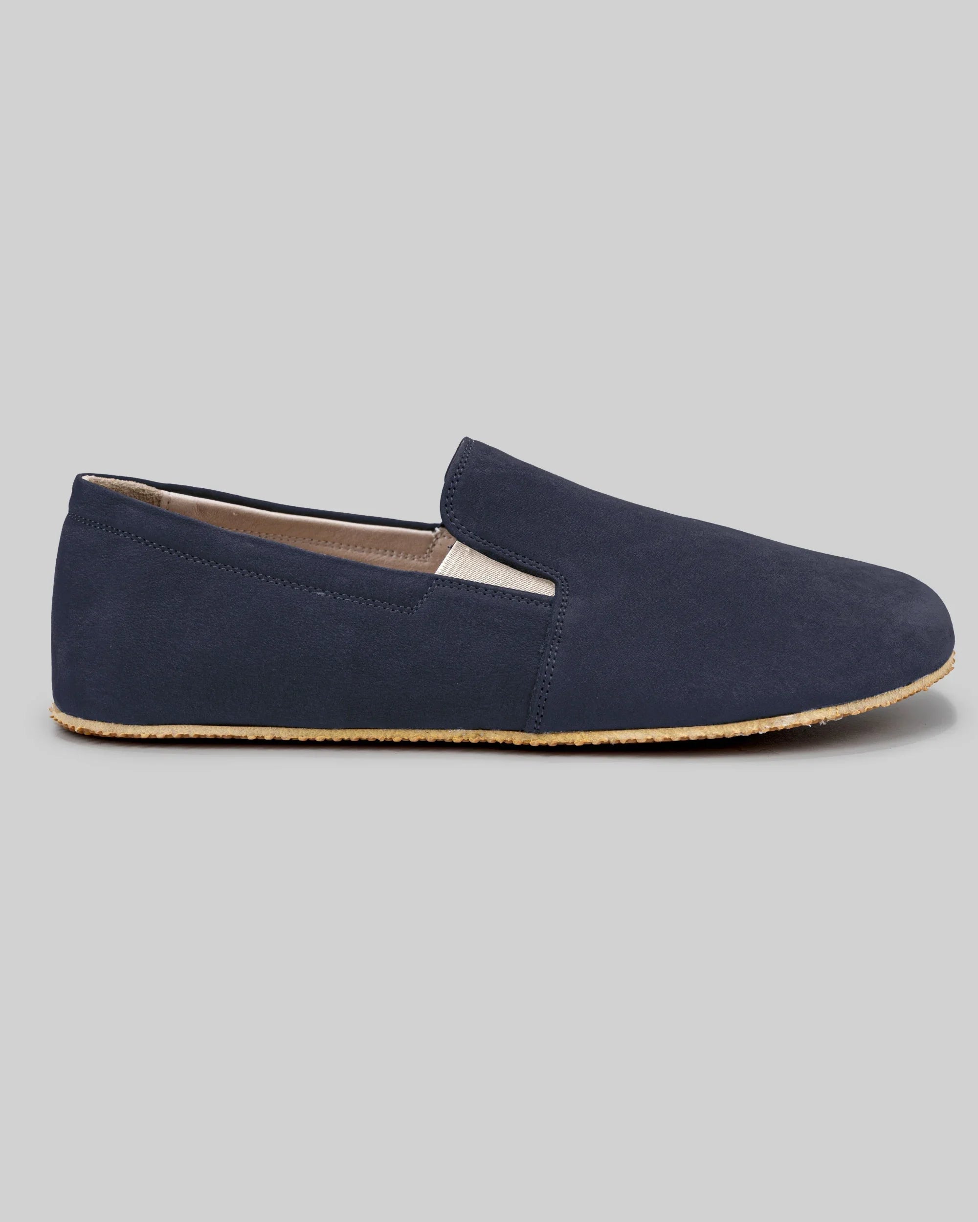 Women's Navy Barefoot Shoes - Handcrafted Calf Leather Wide Toe Box | Bespoky