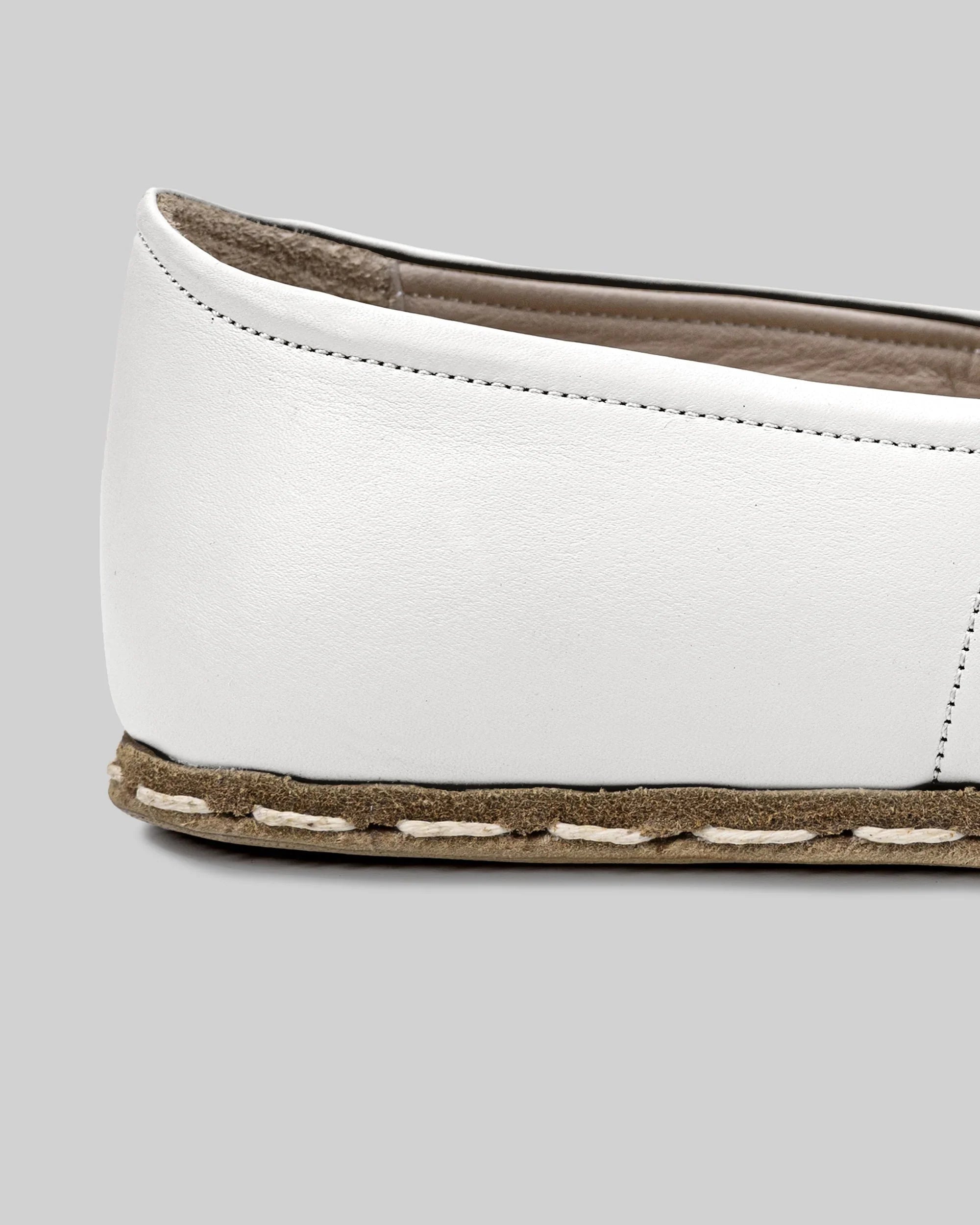Side view White Barefoot Yemeni - Calf Leather Zero Drop | Bespoky