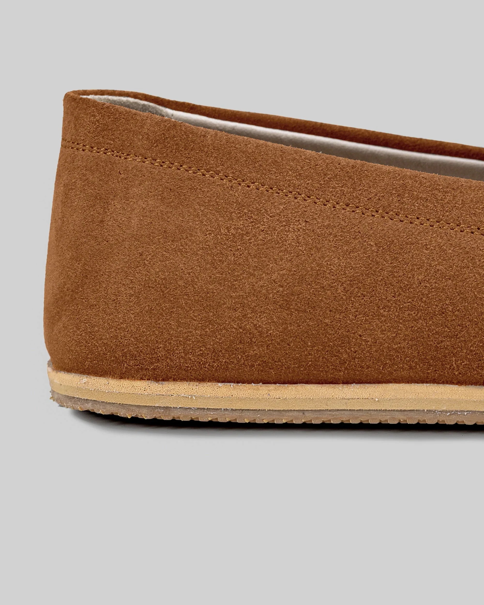 Detail Suede Barefoot Shoes - Handcrafted Calf Leather Turkey | Bespoky