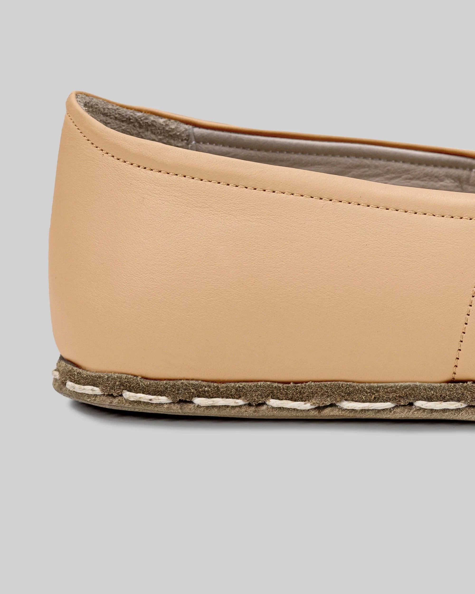 Top view Undyed Barefoot Yemeni - Handcrafted Calf Leather | Bespoky
