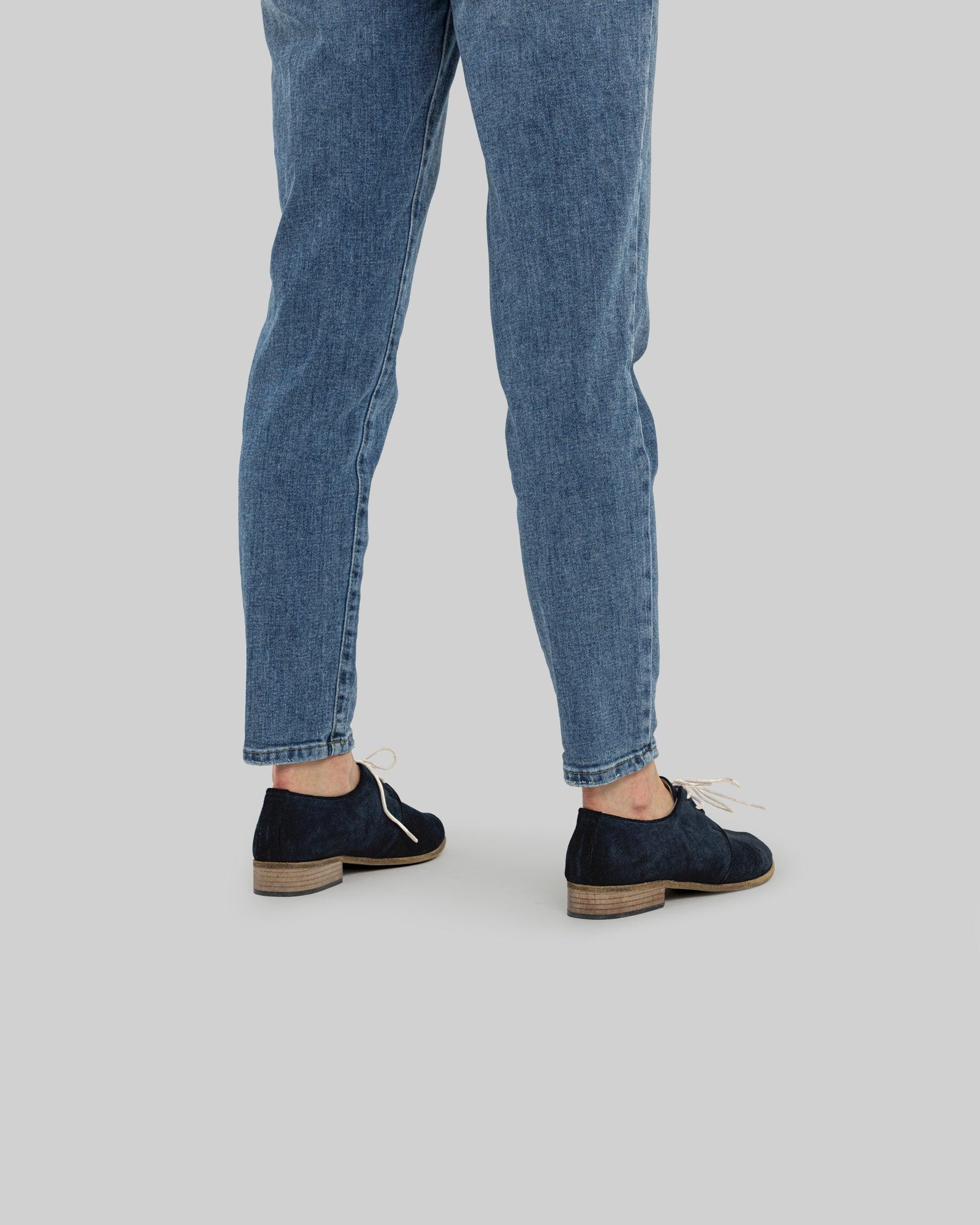 Detail Navy Spitz zulaufender Oxford - Handgefertigtes Kalbsleder Türkei | Bespoky