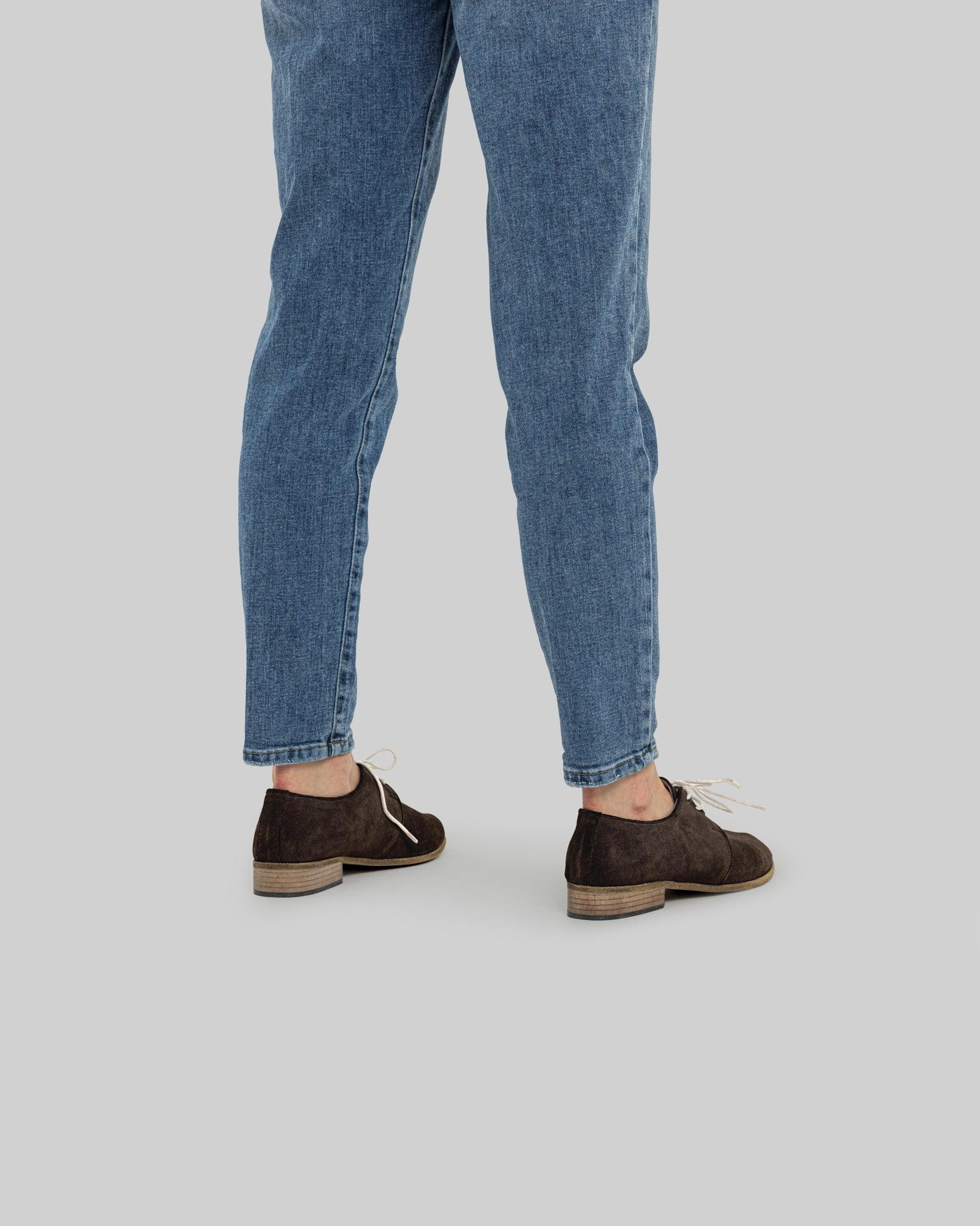 Detail Brown Pointed Toe Oxford - Handcrafted Calf Leather Turkey | Bespoky