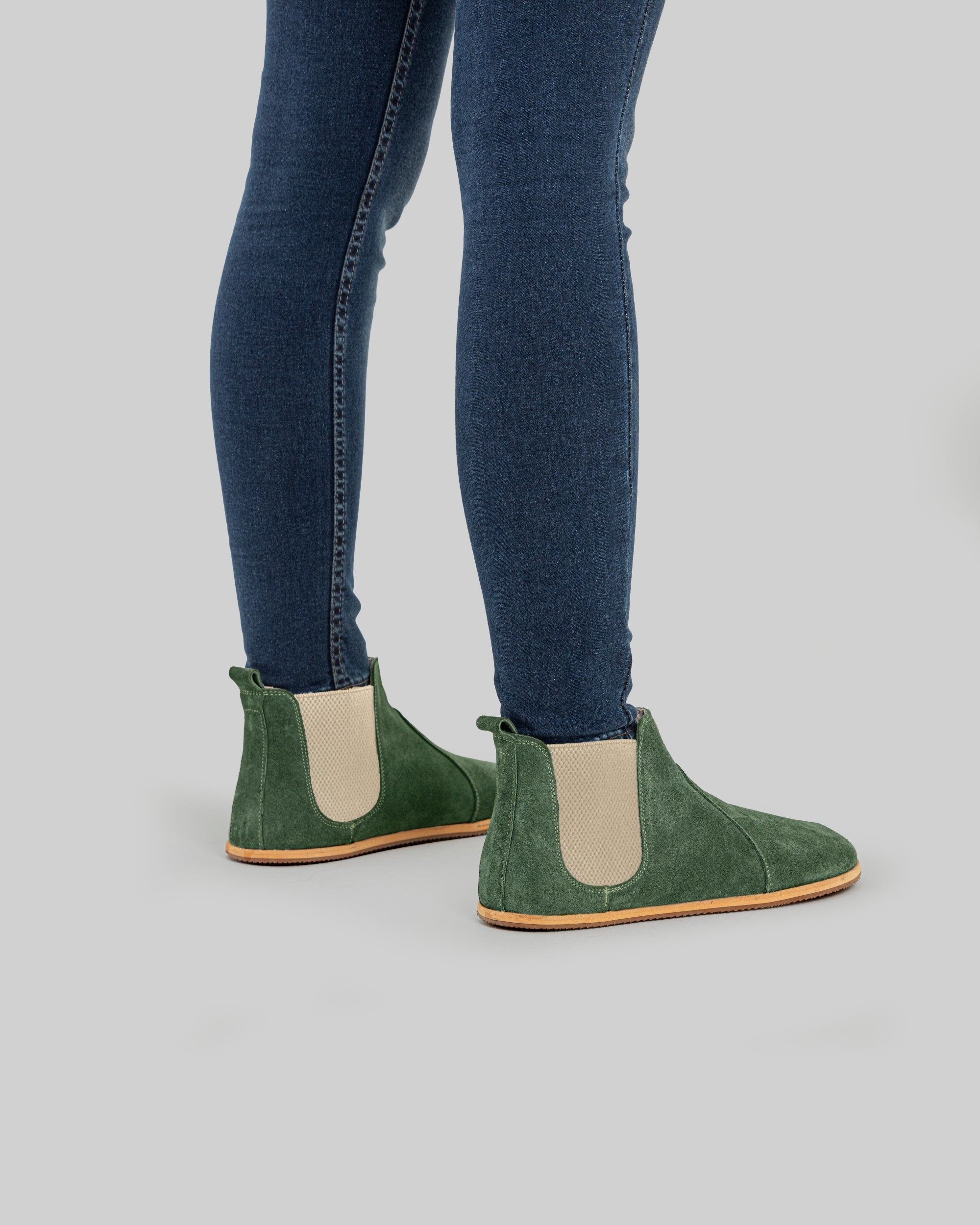 Detail Green Chelsea Boots - Handcrafted Calf Leather Turkey | Bespoky