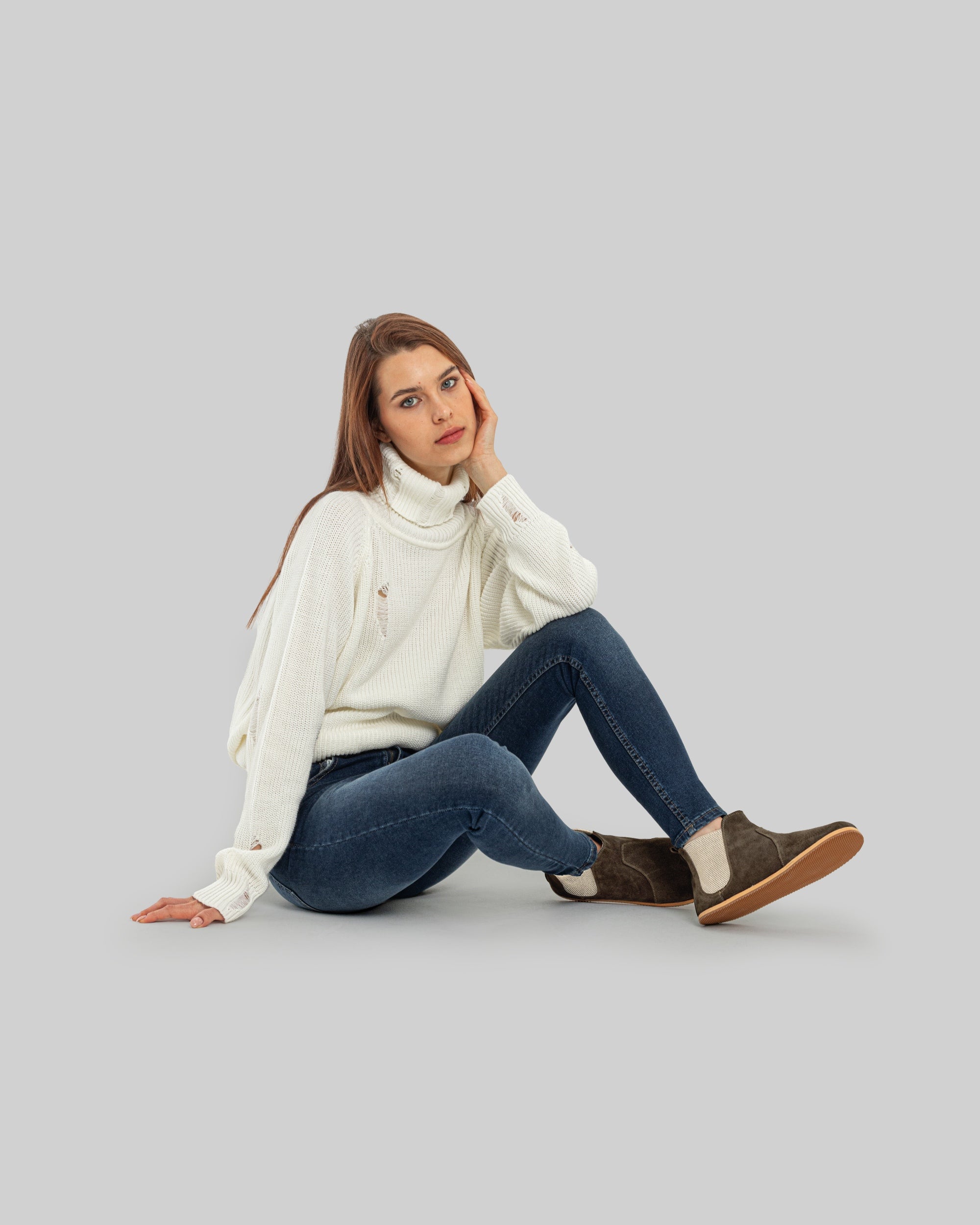 Pair Brown Chelsea Boots - Barefoot Wide Toe Calf Leather | Bespoky