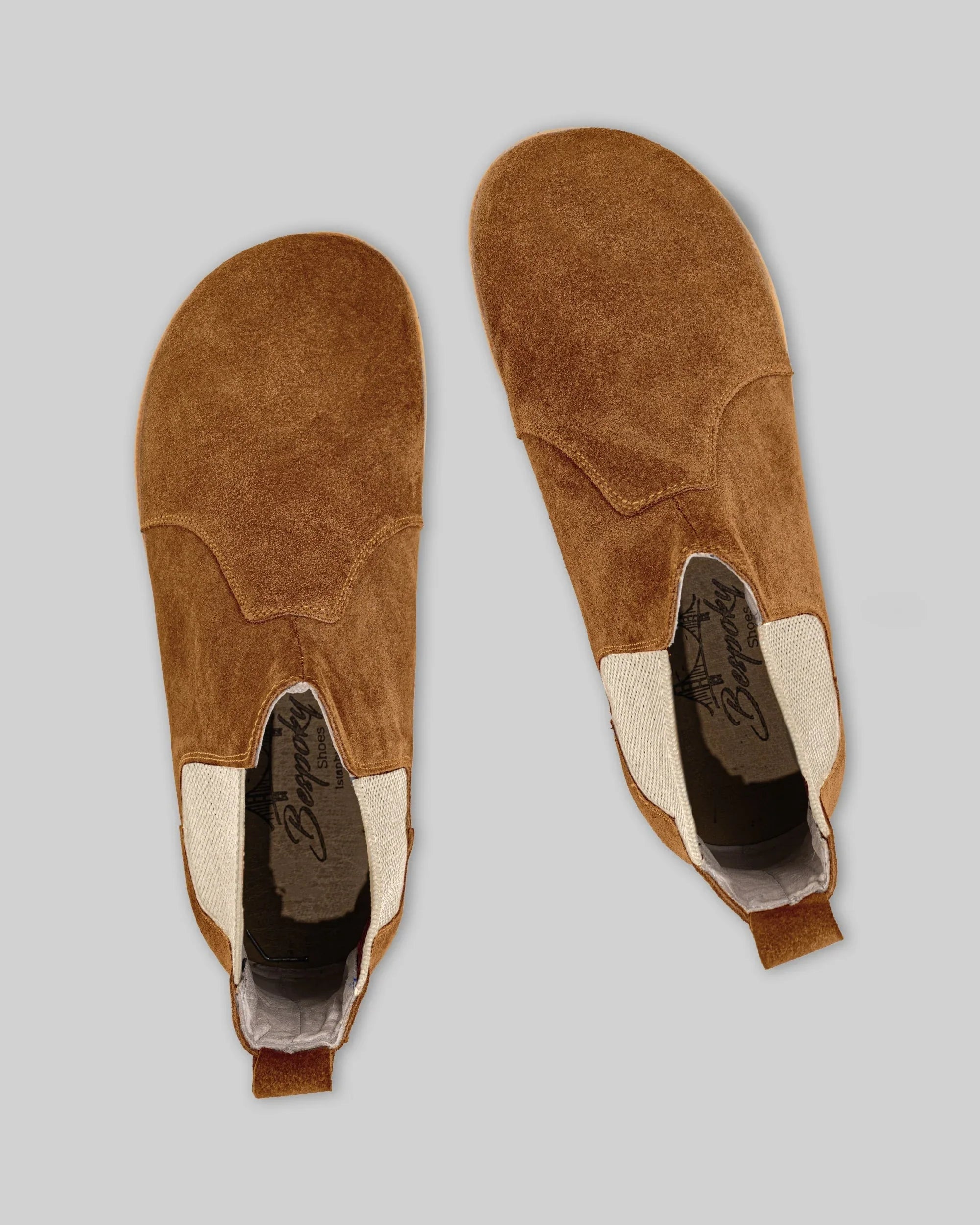 Side view Suede Chelsea Boots - Calf Leather Zero Drop | Bespoky