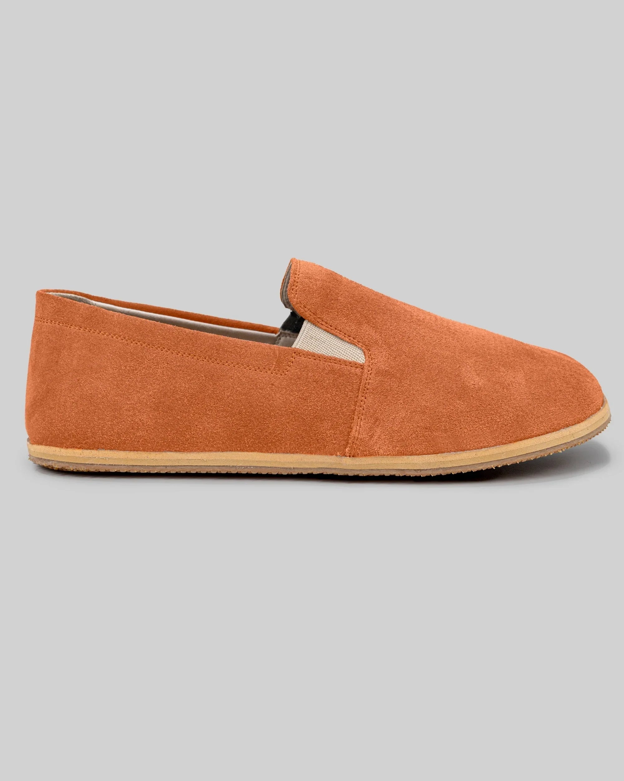 Close-up calf leather - Orange Barefoot Shoes Detail | Bespoky