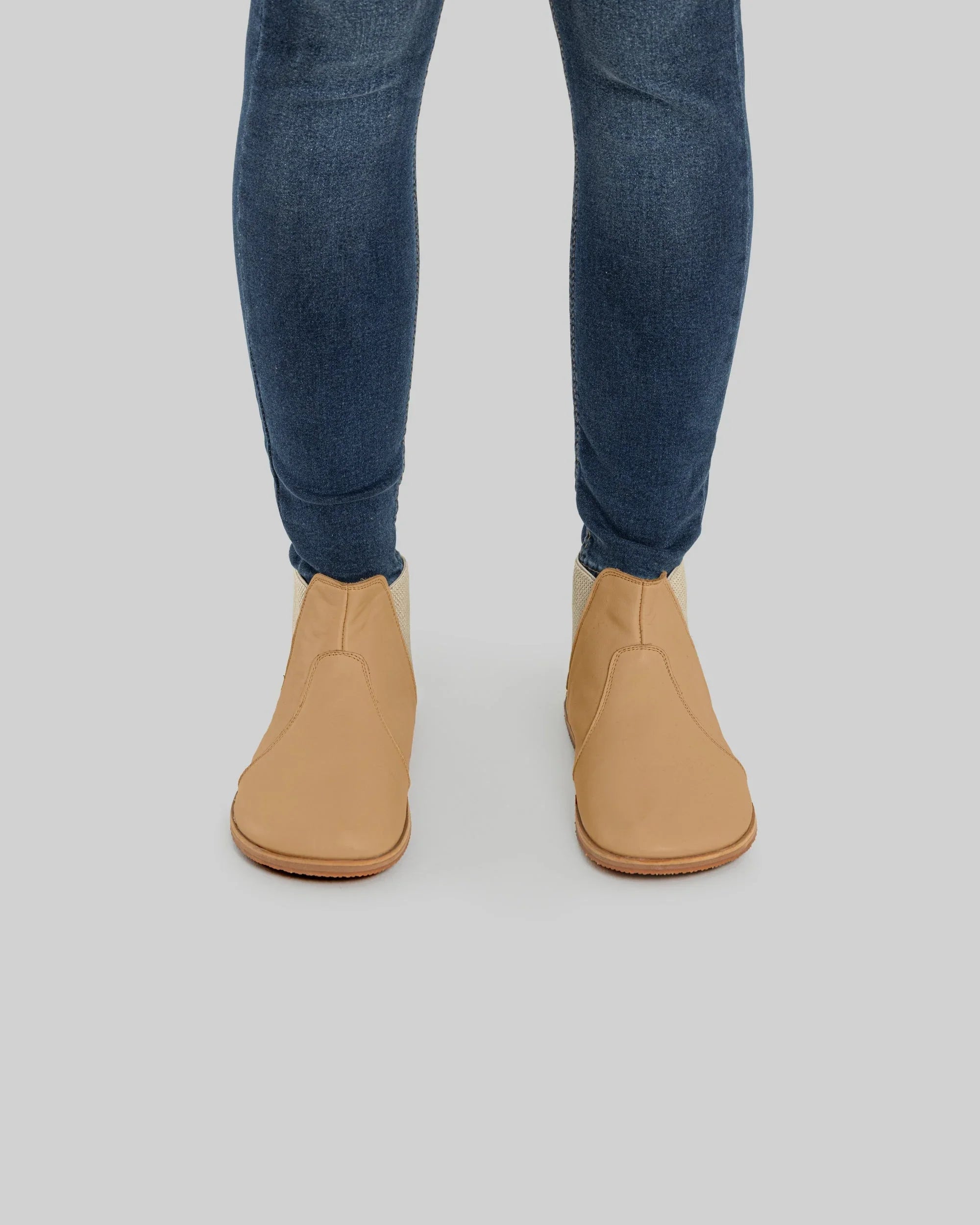 Top view Undyed Chelsea Boots - Handcrafted Calf Leather | Bespoky