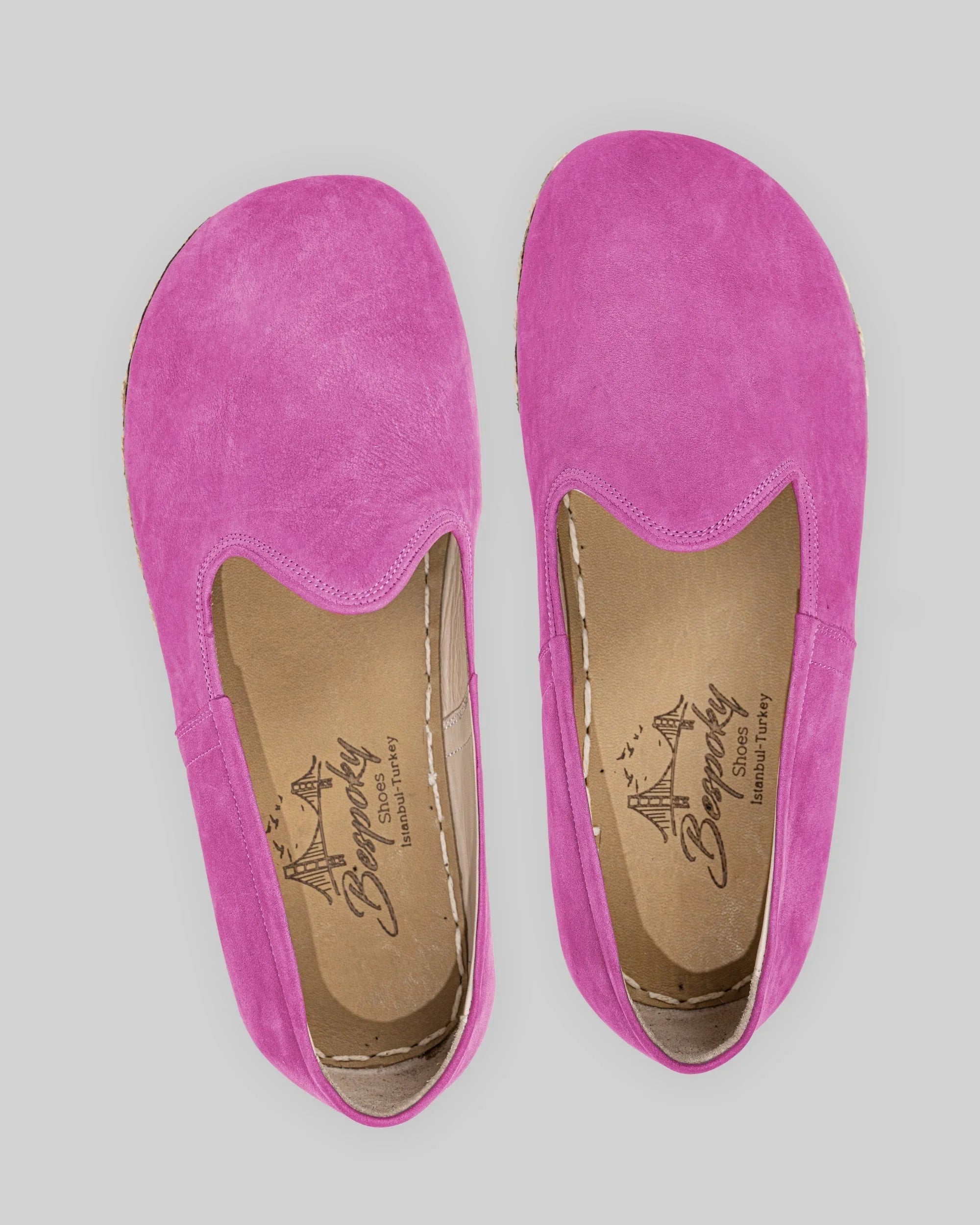 Side view Pink Barefoot Yemeni - Calf Leather Zero Drop | Bespoky