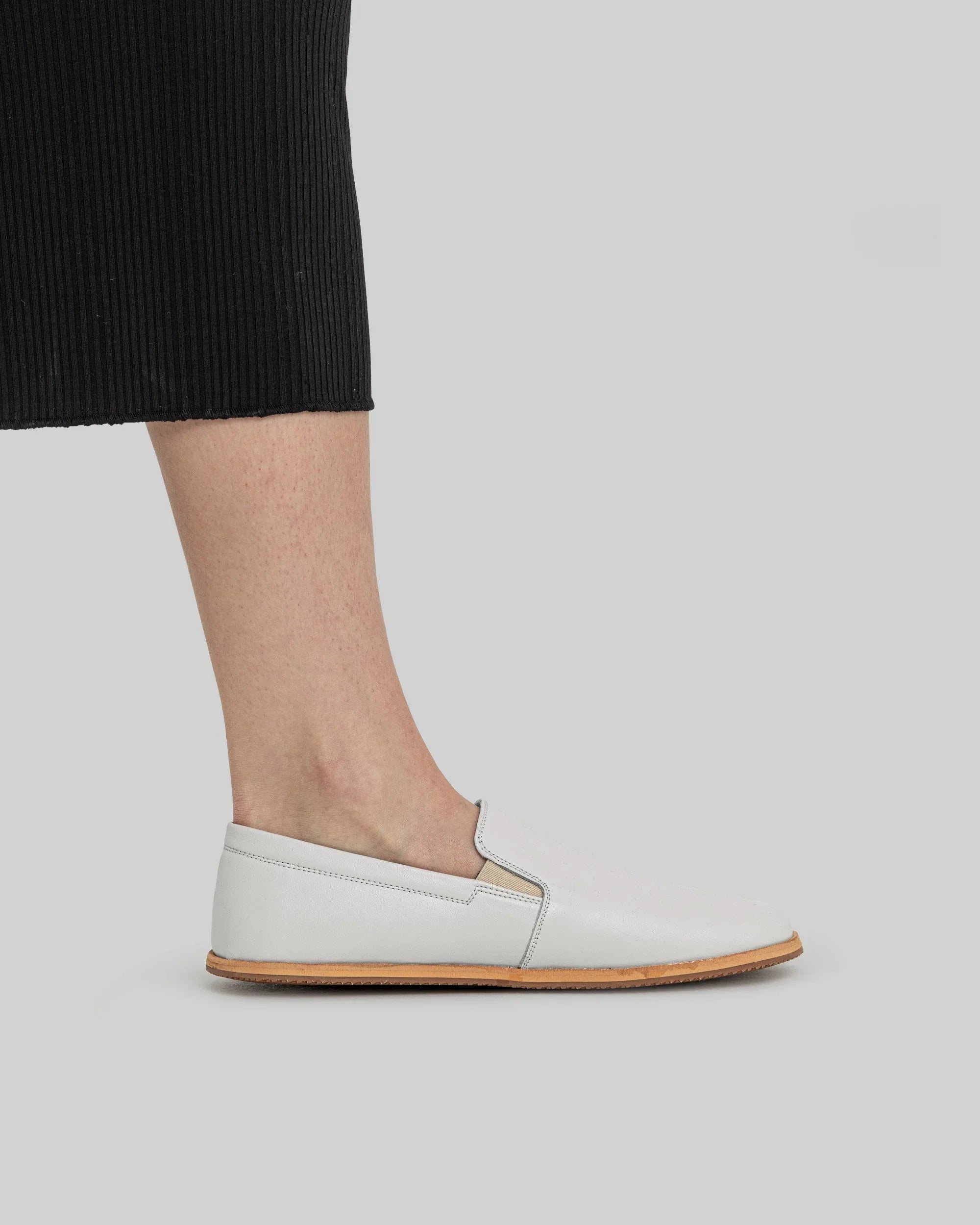 Sole detail White Barefoot Shoes - Zero Drop Calf Leather | Bespoky