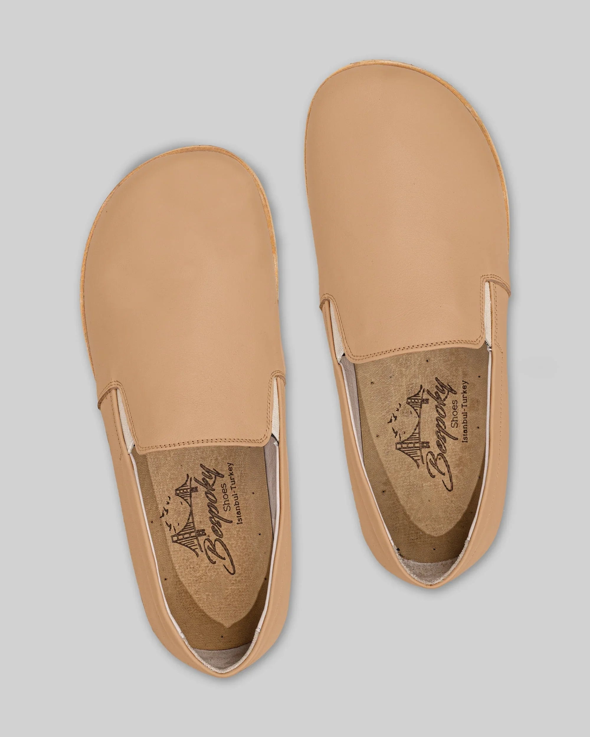 Pair Undyed Barefoot Shoes - Barefoot Wide Toe Calf Leather | Bespoky