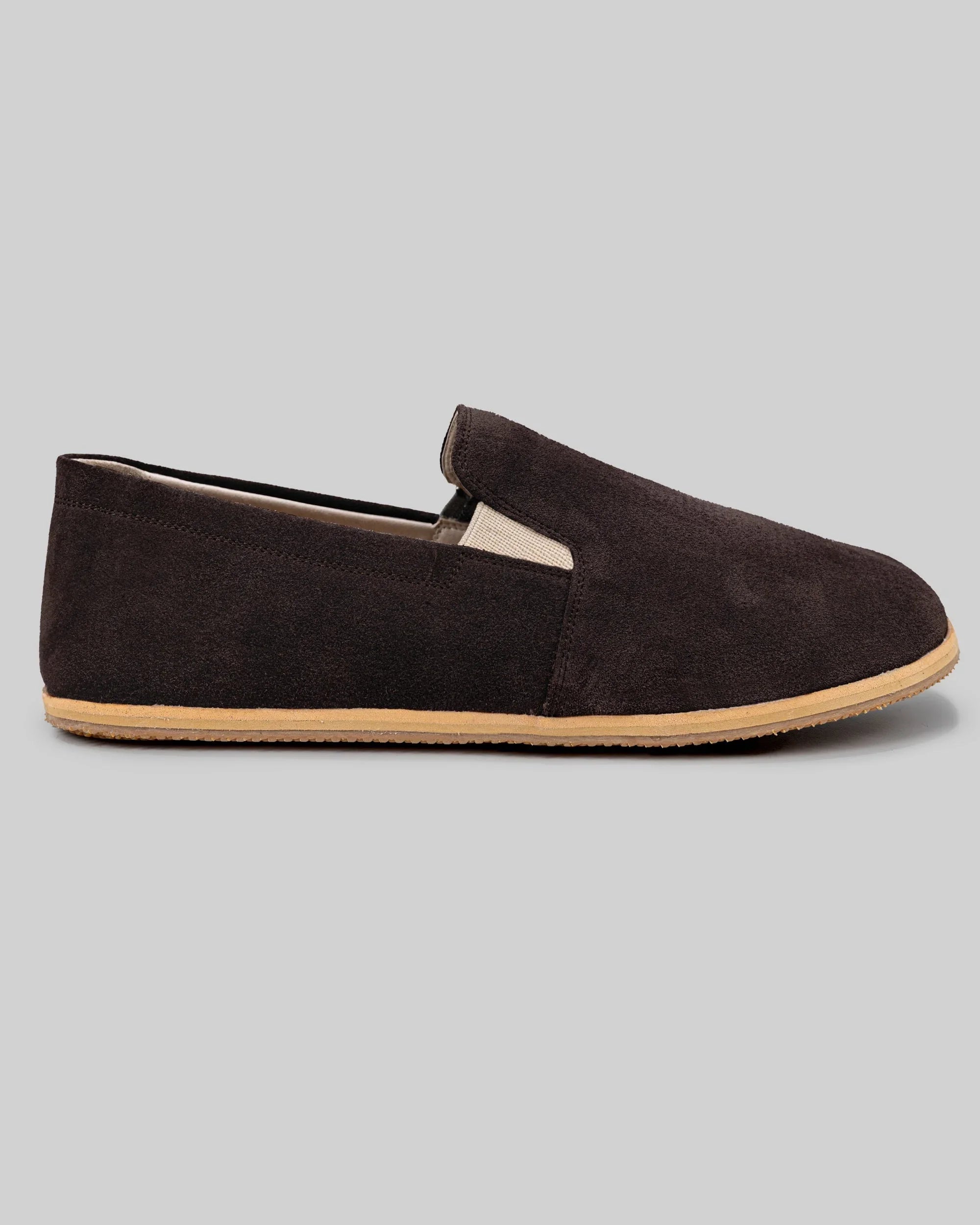 Pair Brown Barefoot Shoes - Barefoot Wide Toe Calf Leather | Bespoky