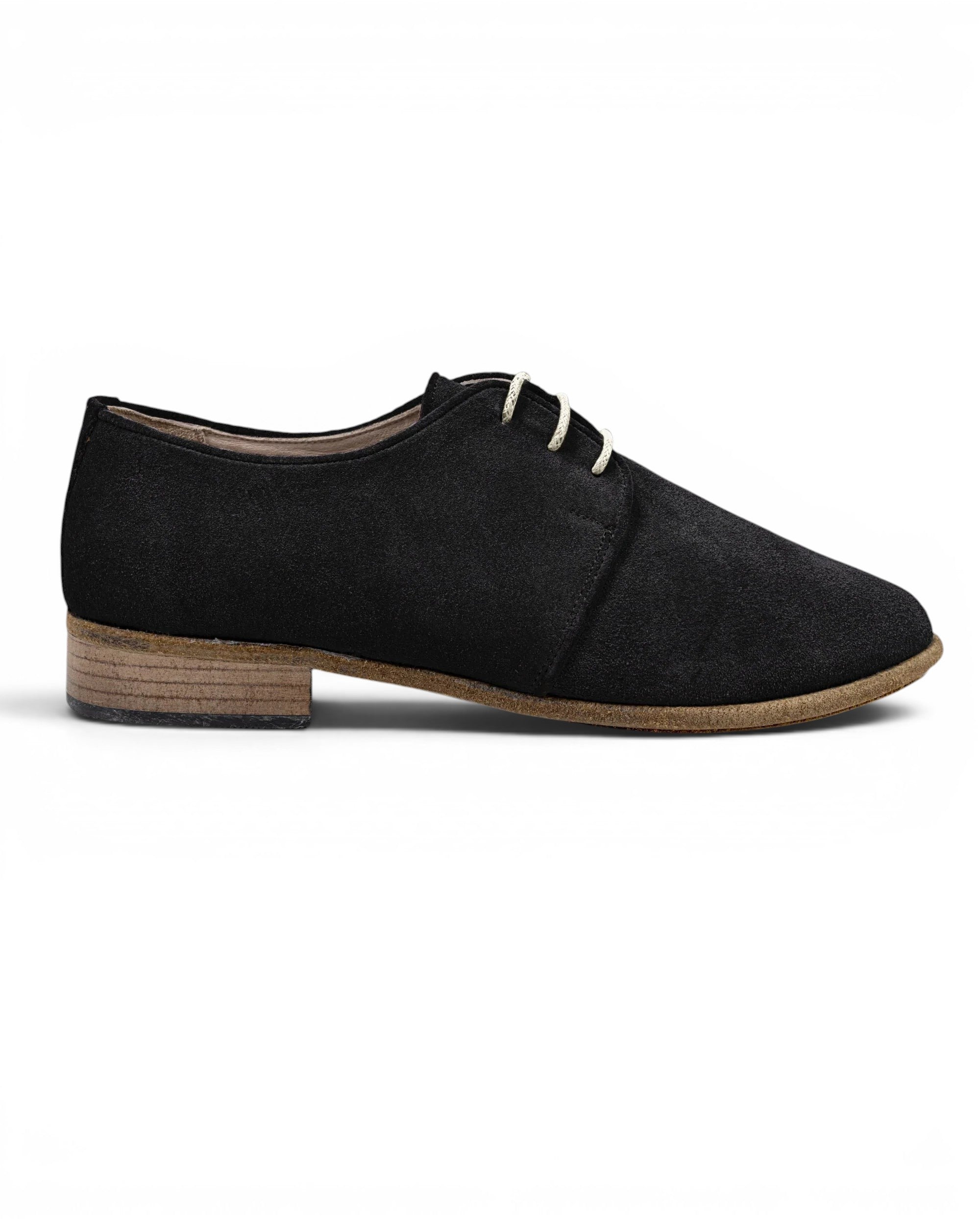Side view Black Pointed Toe Oxford - Calf Leather Zero Drop | Bespoky