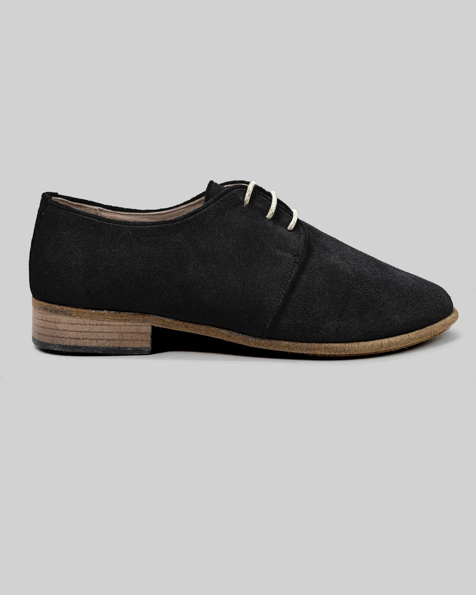 Side view Black Pointed Toe Oxford - Calf Leather Zero Drop | Bespoky