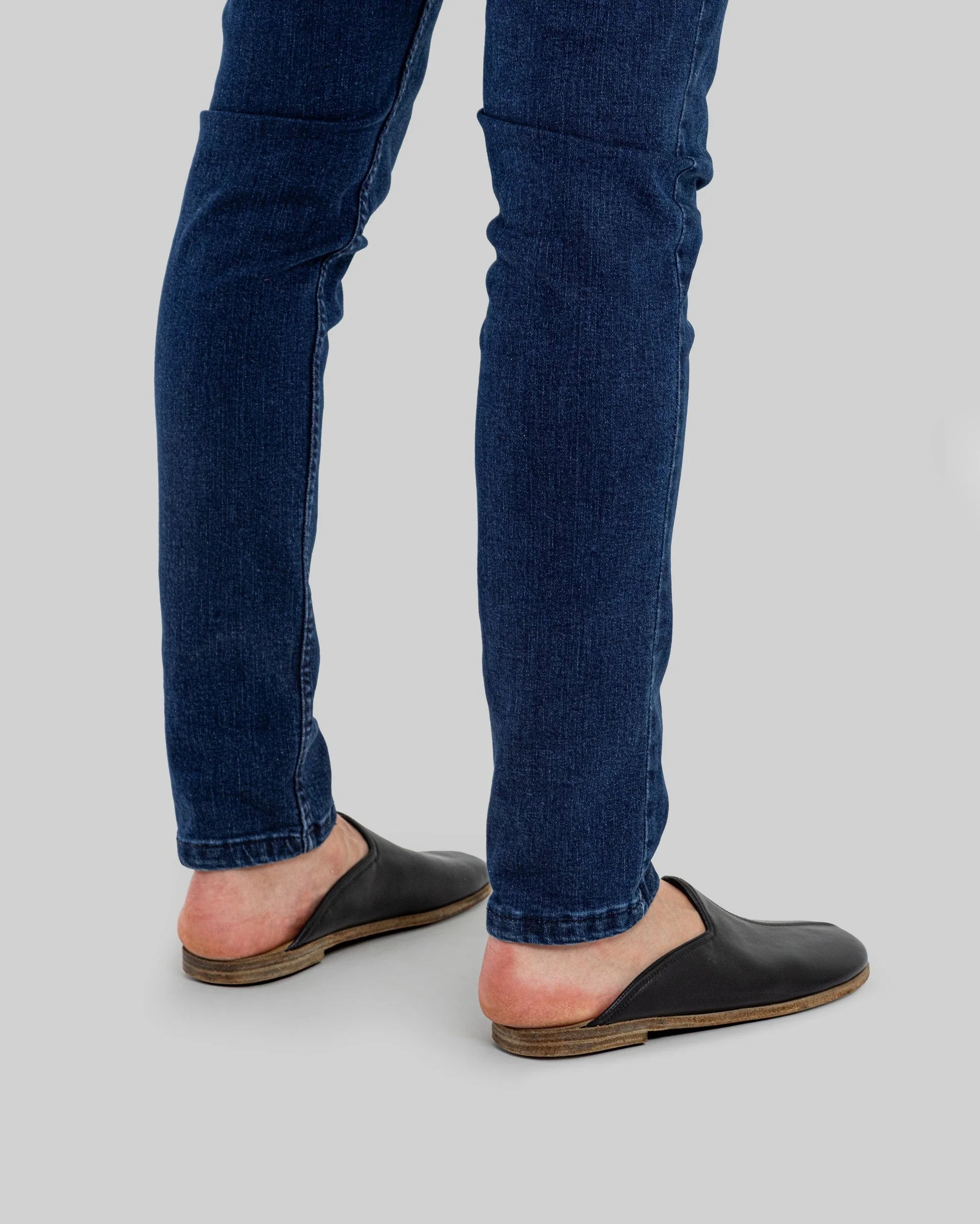 Top view Black Slippers - Handcrafted Calf Leather | Bespoky