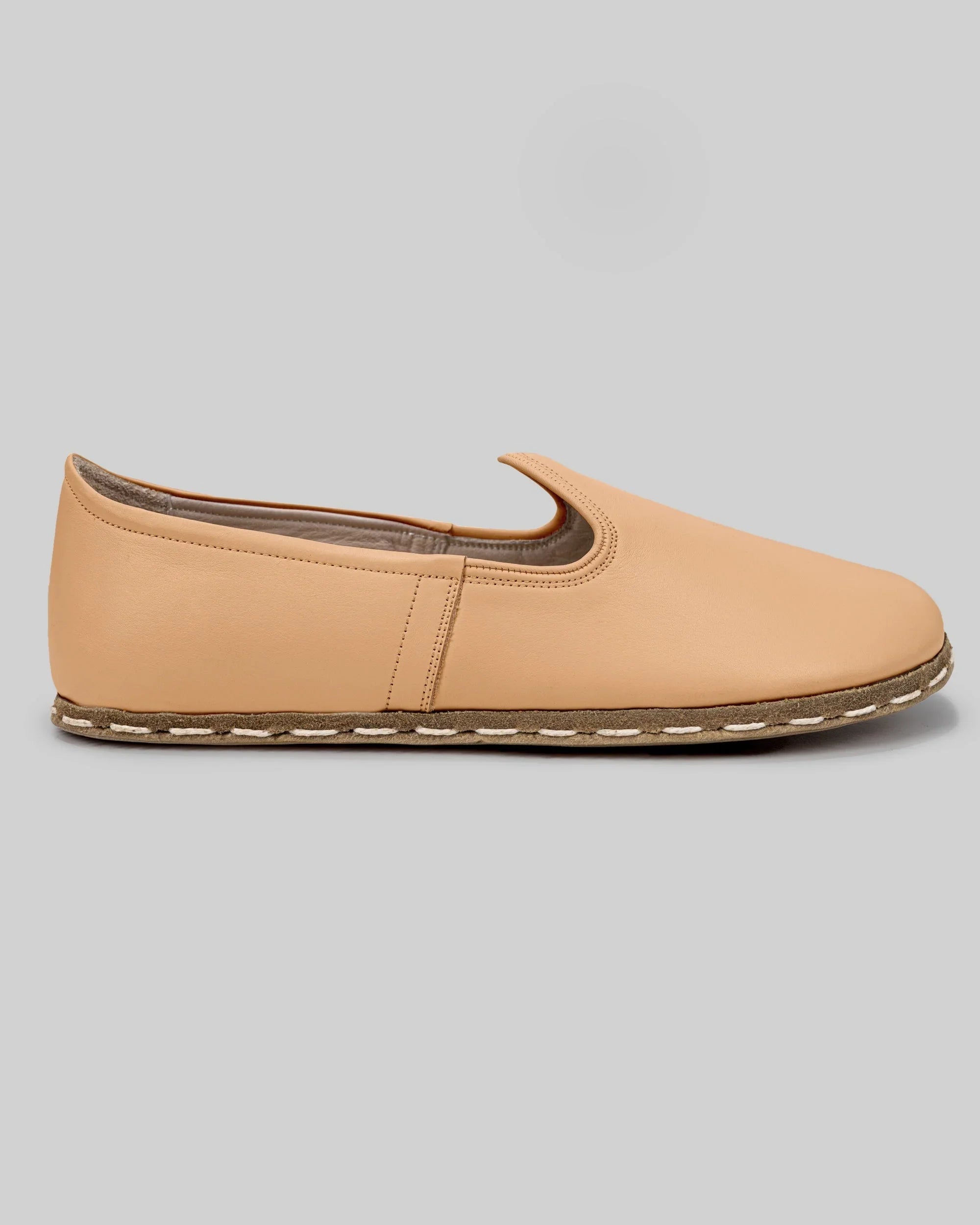 Detail Undyed Barefoot Yemeni - Handcrafted Calf Leather Turkey | Bespoky
