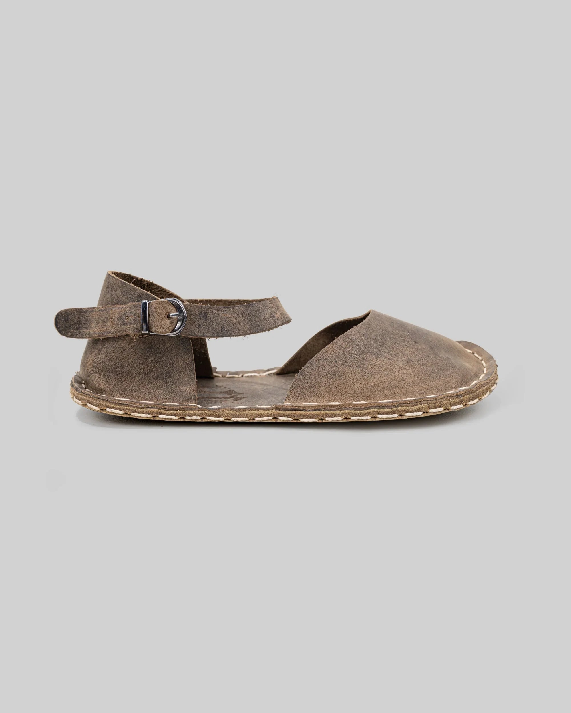 Side view Leather Barefoot Sandal - Calf Leather Zero Drop | Bespoky