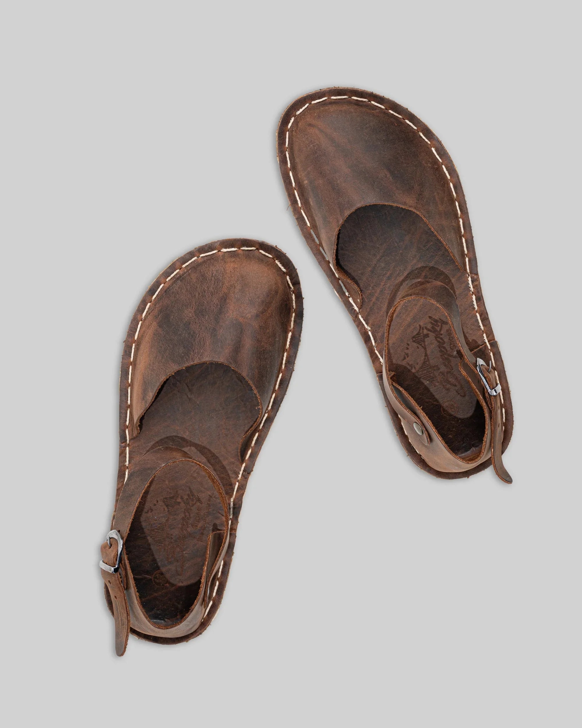 Women's Tan Barefoot Sandal - Handcrafted Calf Leather Wide Toe Box | Bespoky