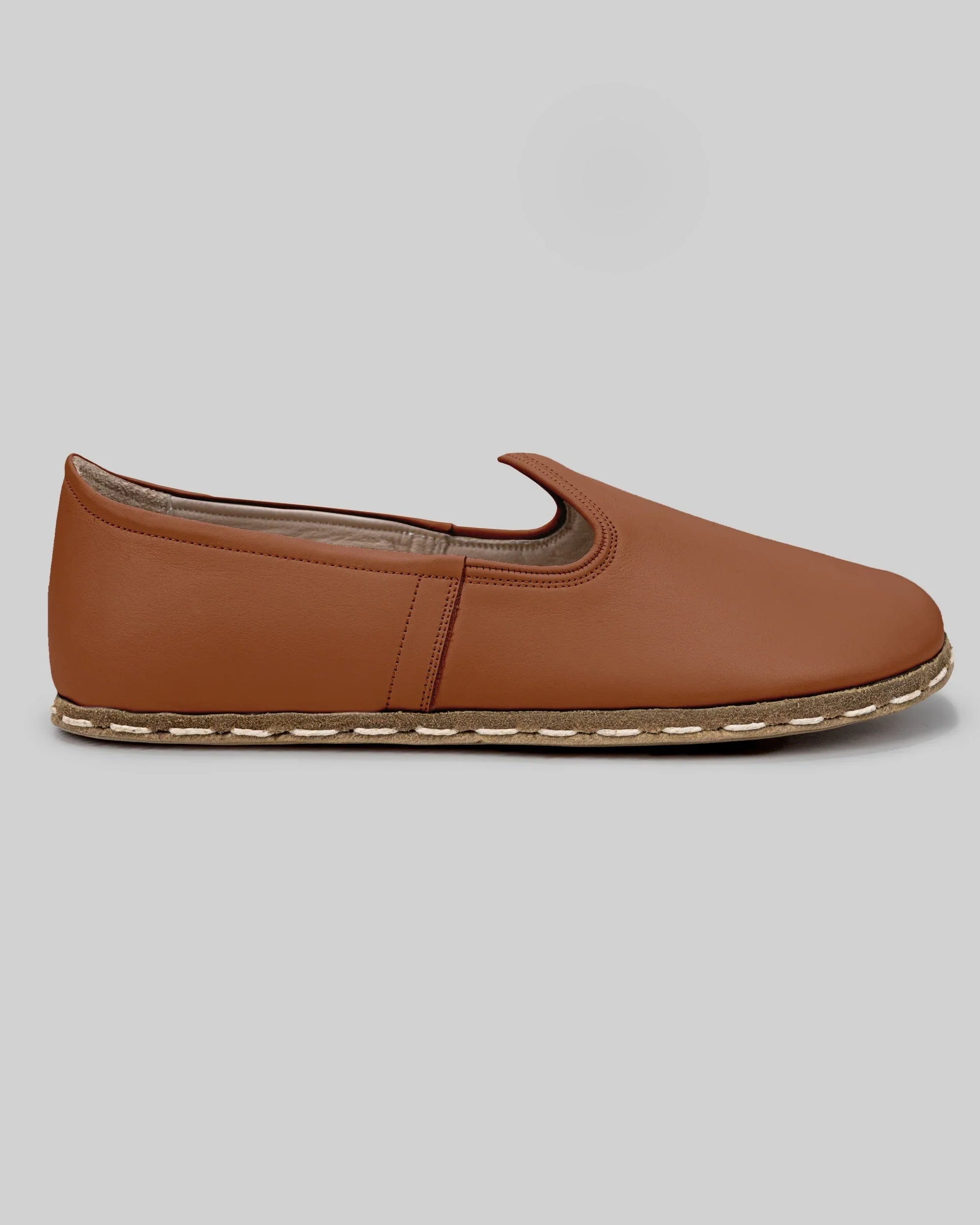 Side view Dark Brown Barefoot Yemeni - Calf Leather Zero Drop | Bespoky