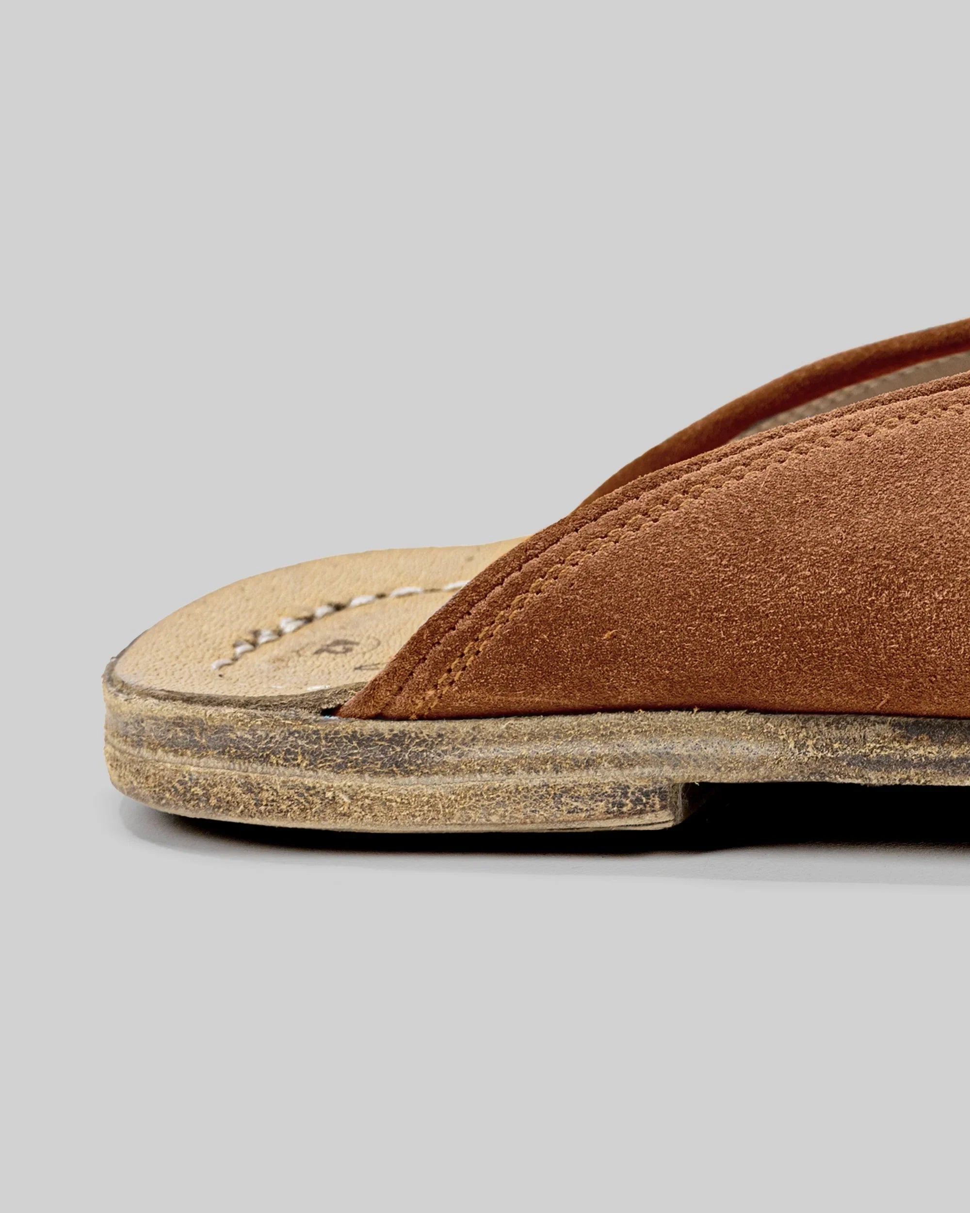 Side view Suede Slippers - Calf Leather Zero Drop | Bespoky