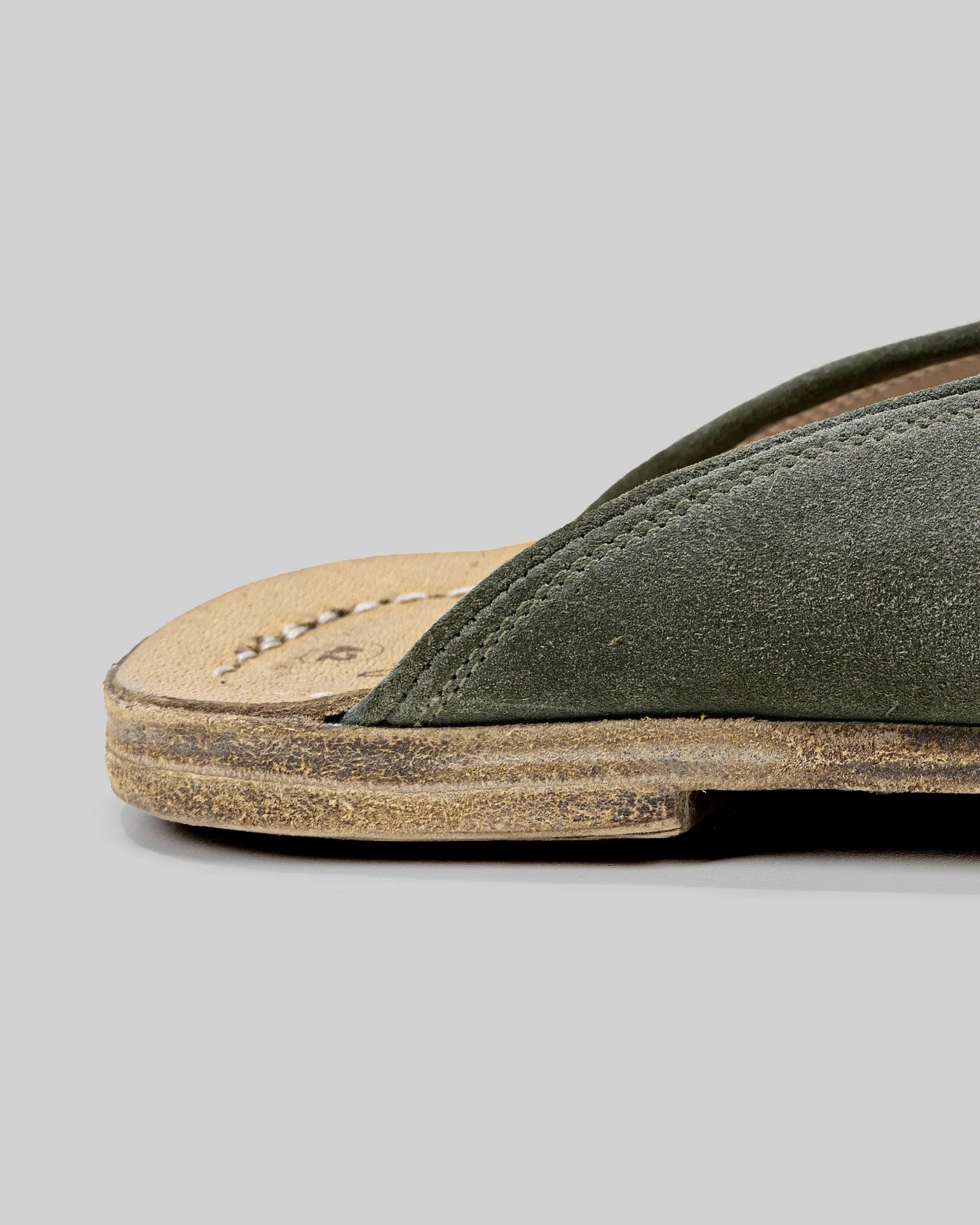 Side view Suede Slippers - Calf Leather Zero Drop | Bespoky