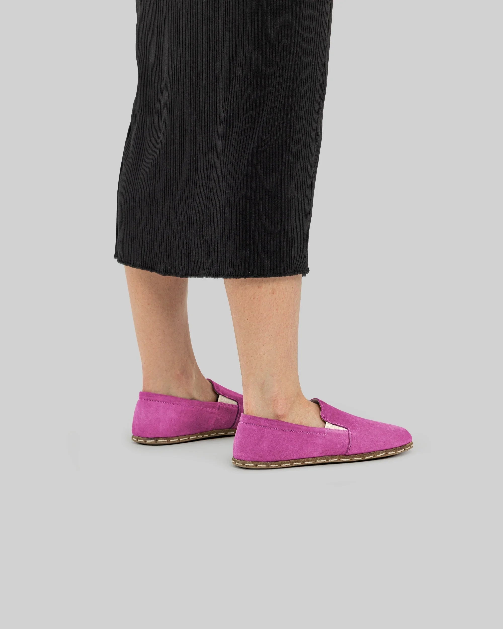 Detail Pink Barefoot Shoes - Handcrafted Calf Leather Turkey | Bespoky
