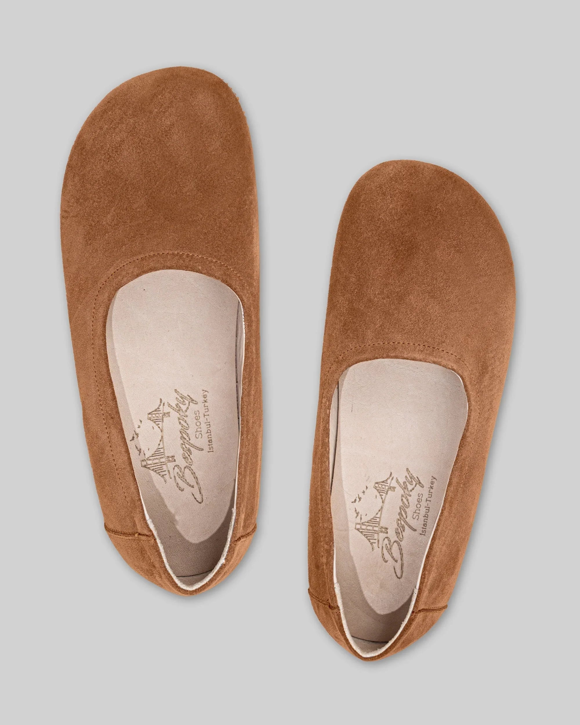 Side view Leather Ballet Flats - Calf Leather Zero Drop | Bespoky
