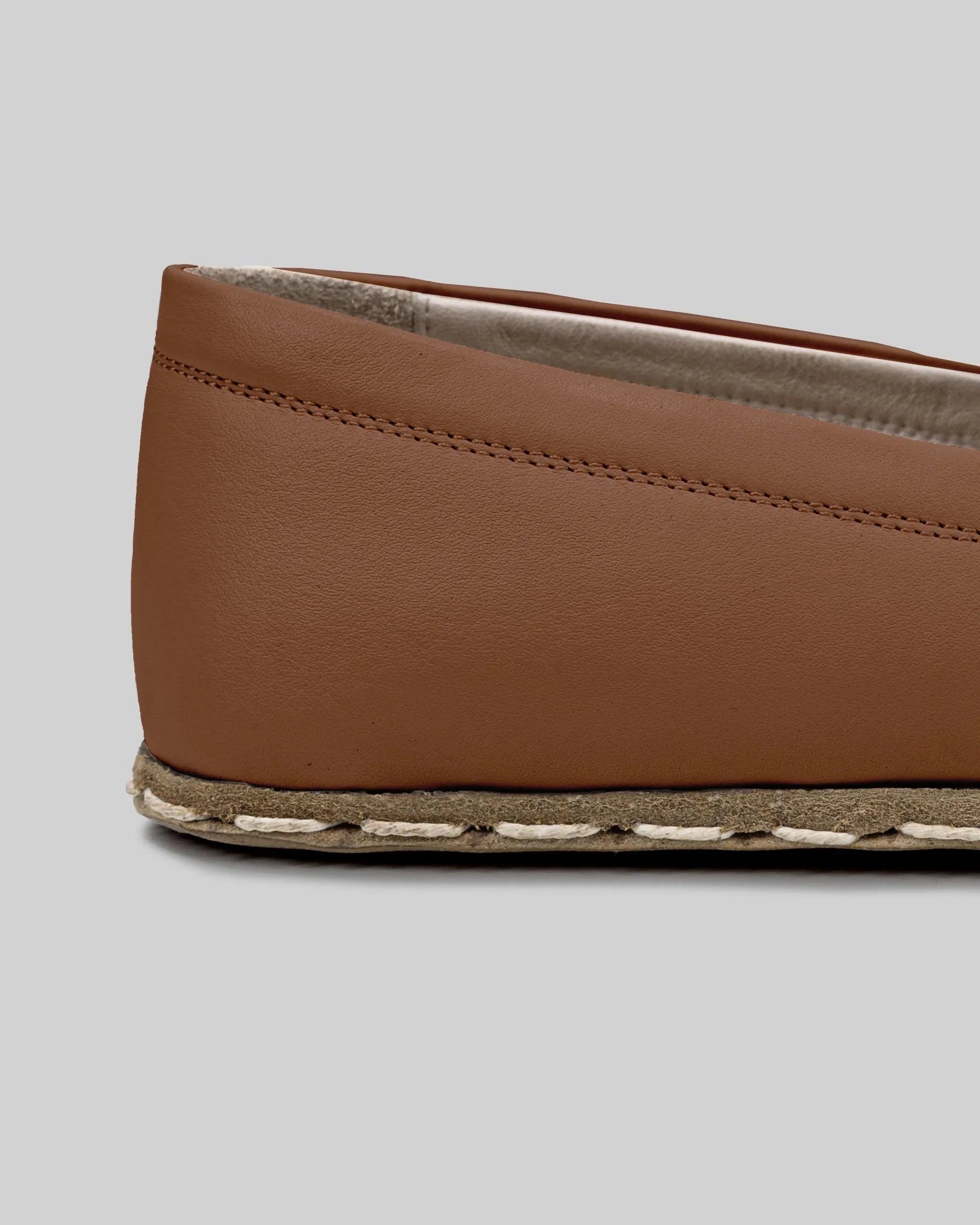 Back view Dark Brown Barefoot Shoes - Calf Leather Handcrafted | Bespoky