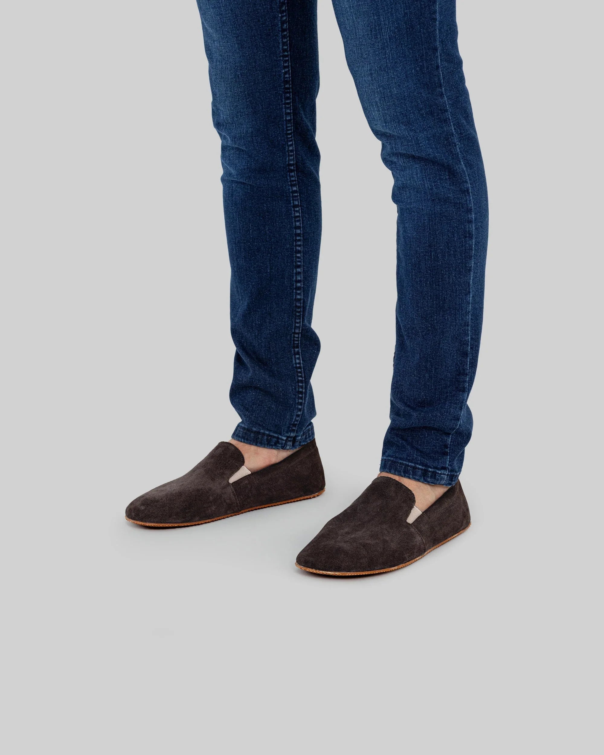 Top view Brown Barefoot Shoes - Handcrafted Calf Leather | Bespoky