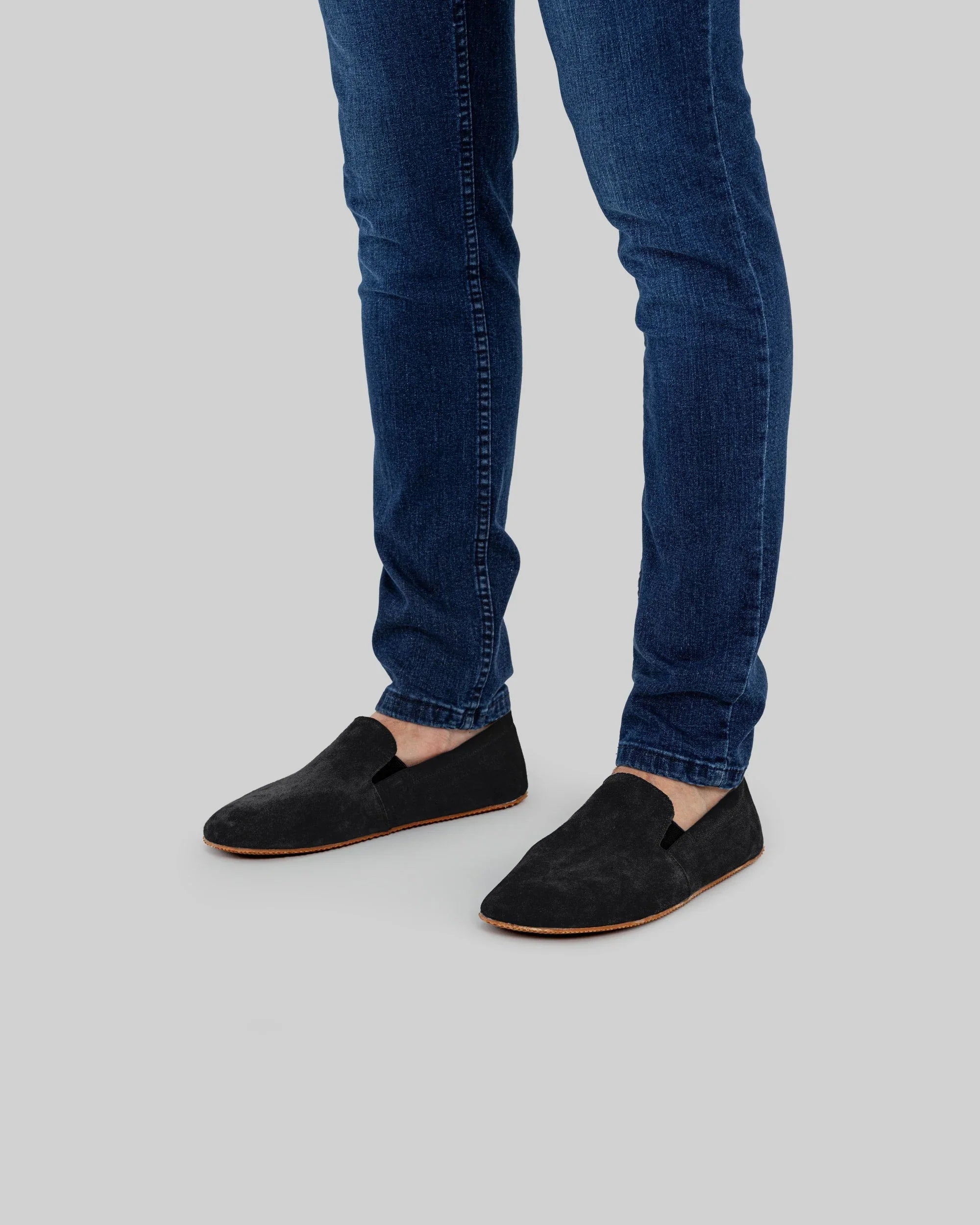 Top view Black Barefoot Shoes - Handcrafted Calf Leather | Bespoky