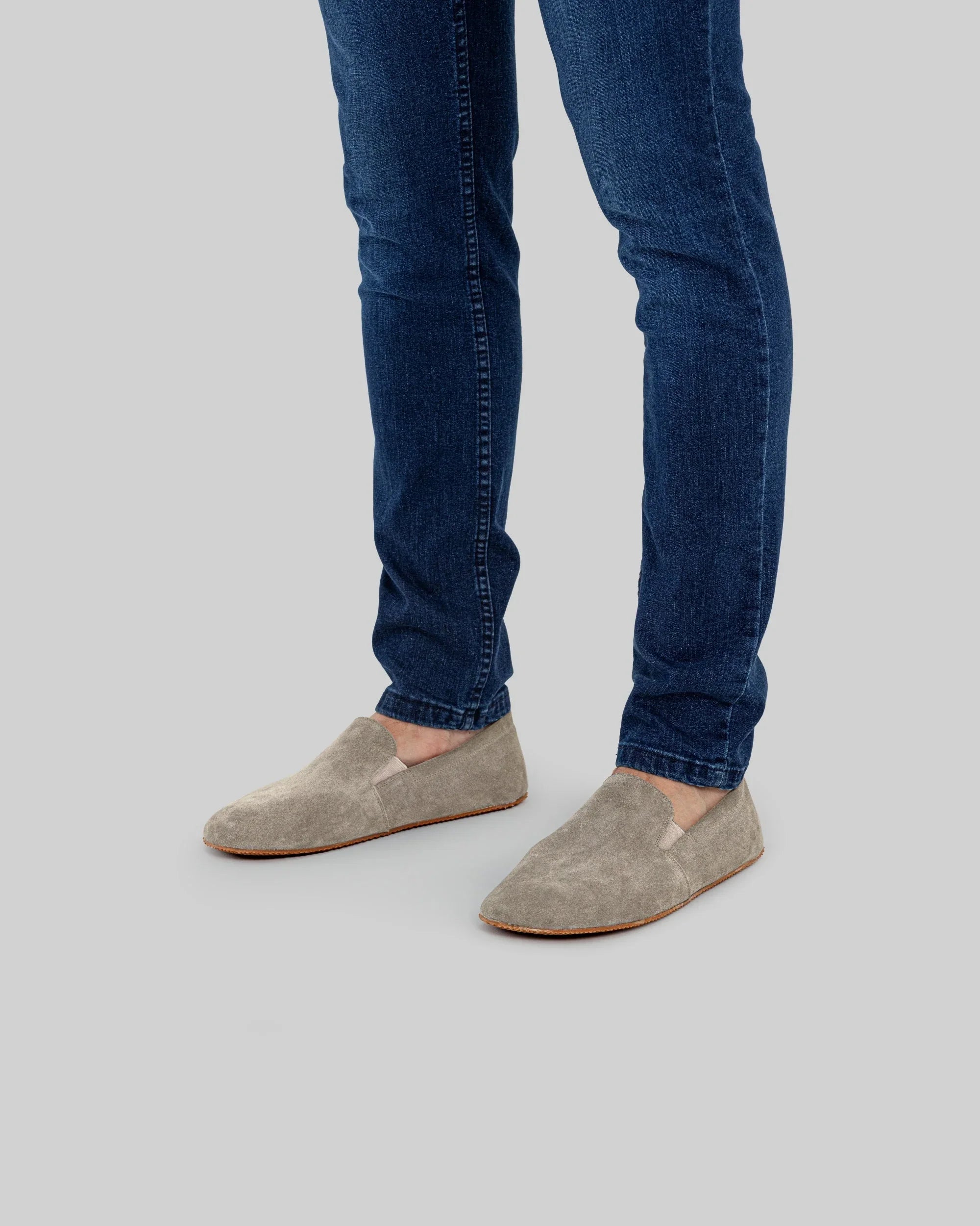 Top view Suede Barefoot Shoes - Handcrafted Calf Leather | Bespoky