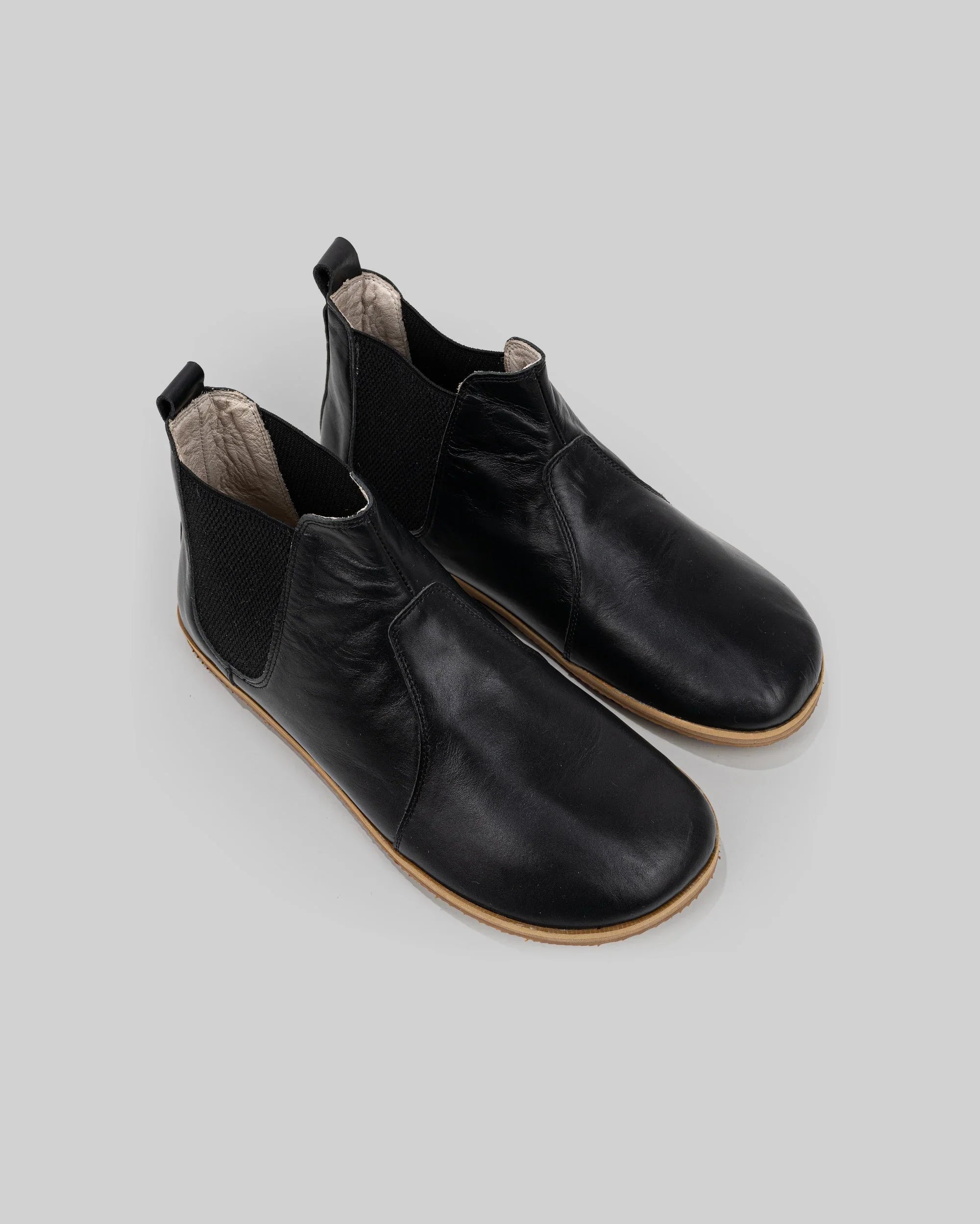 Women's Black Chelsea Boots - Handcrafted Calf Leather Wide Toe Box | Bespoky