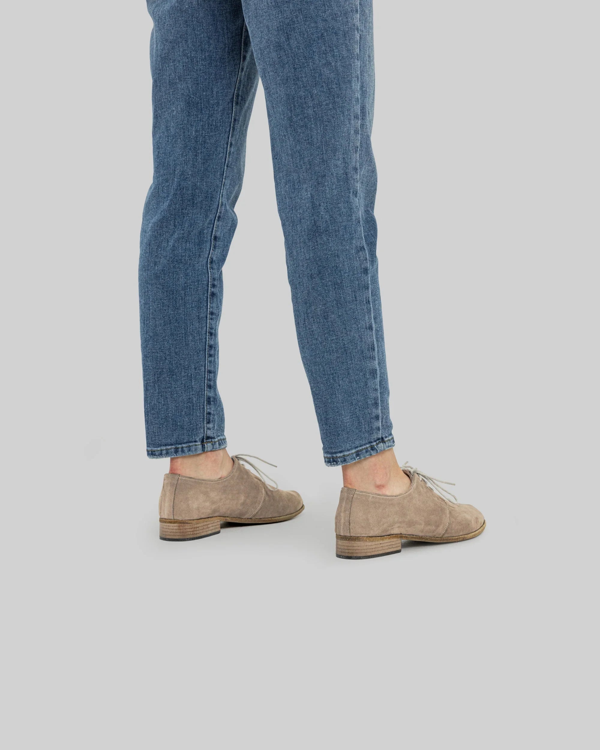 Detail Beige Pointed Toe Oxford - Handcrafted Calf Leather Turkey | Bespoky