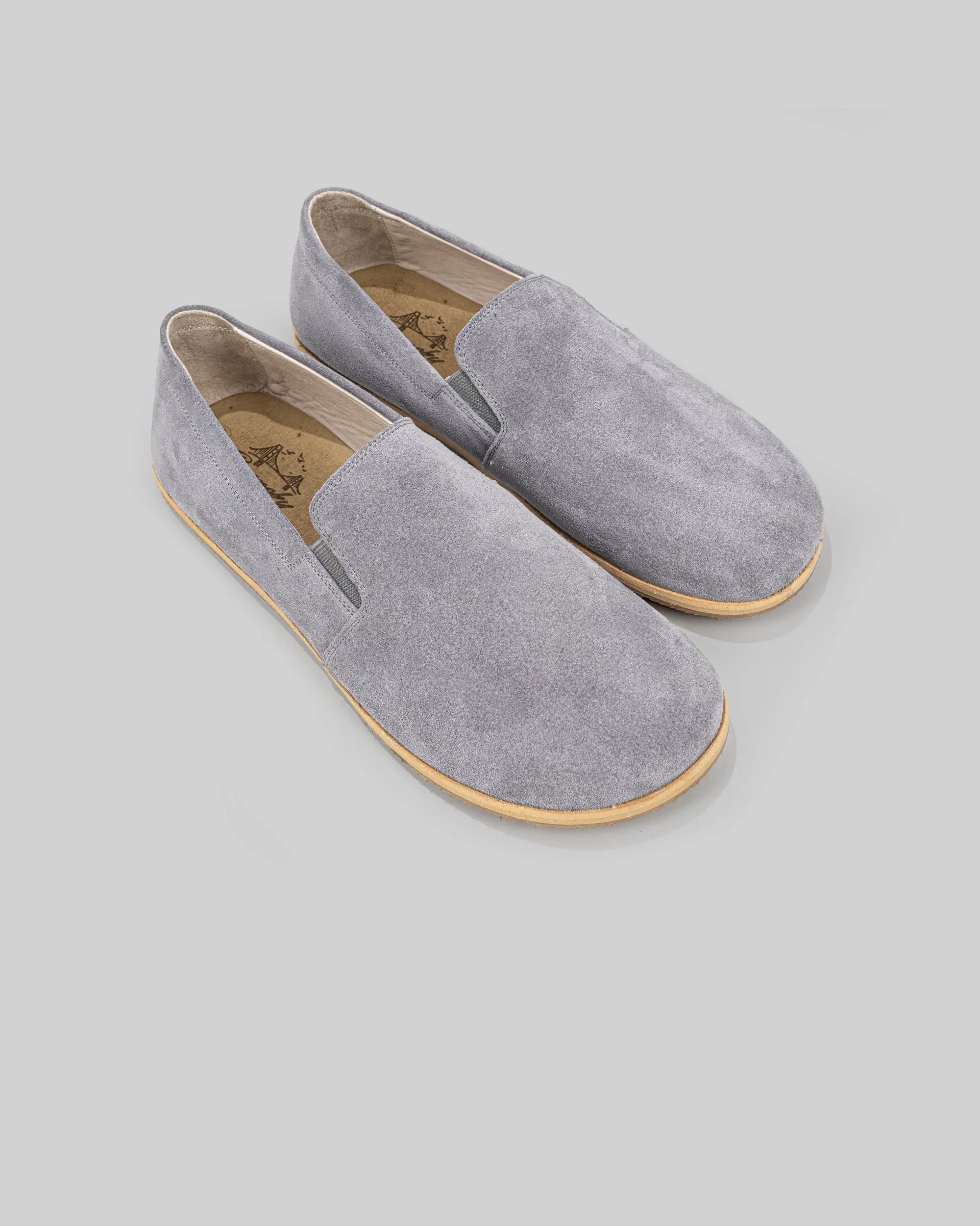 Women's Grey Barefoot Shoes - Handcrafted Calf Leather Wide Toe Box | Bespoky