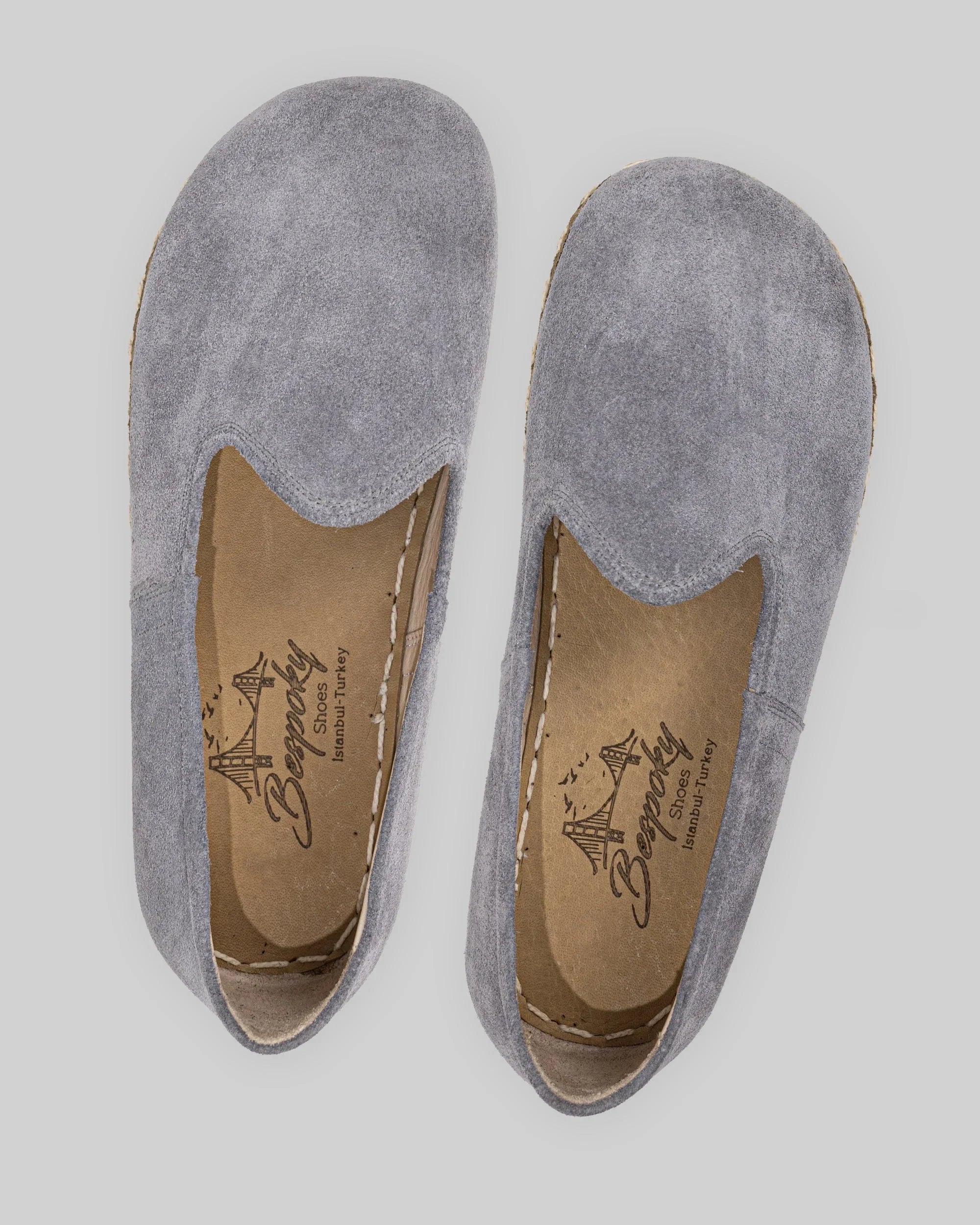 Side view Grey Barefoot Yemeni - Calf Leather Zero Drop | Bespoky