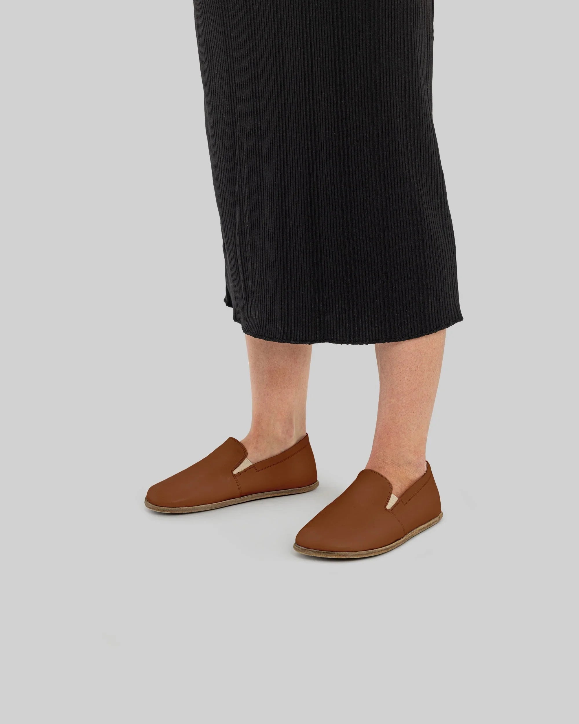 Side view Dark Brown Barefoot Shoes - Calf Leather Zero Drop | Bespoky