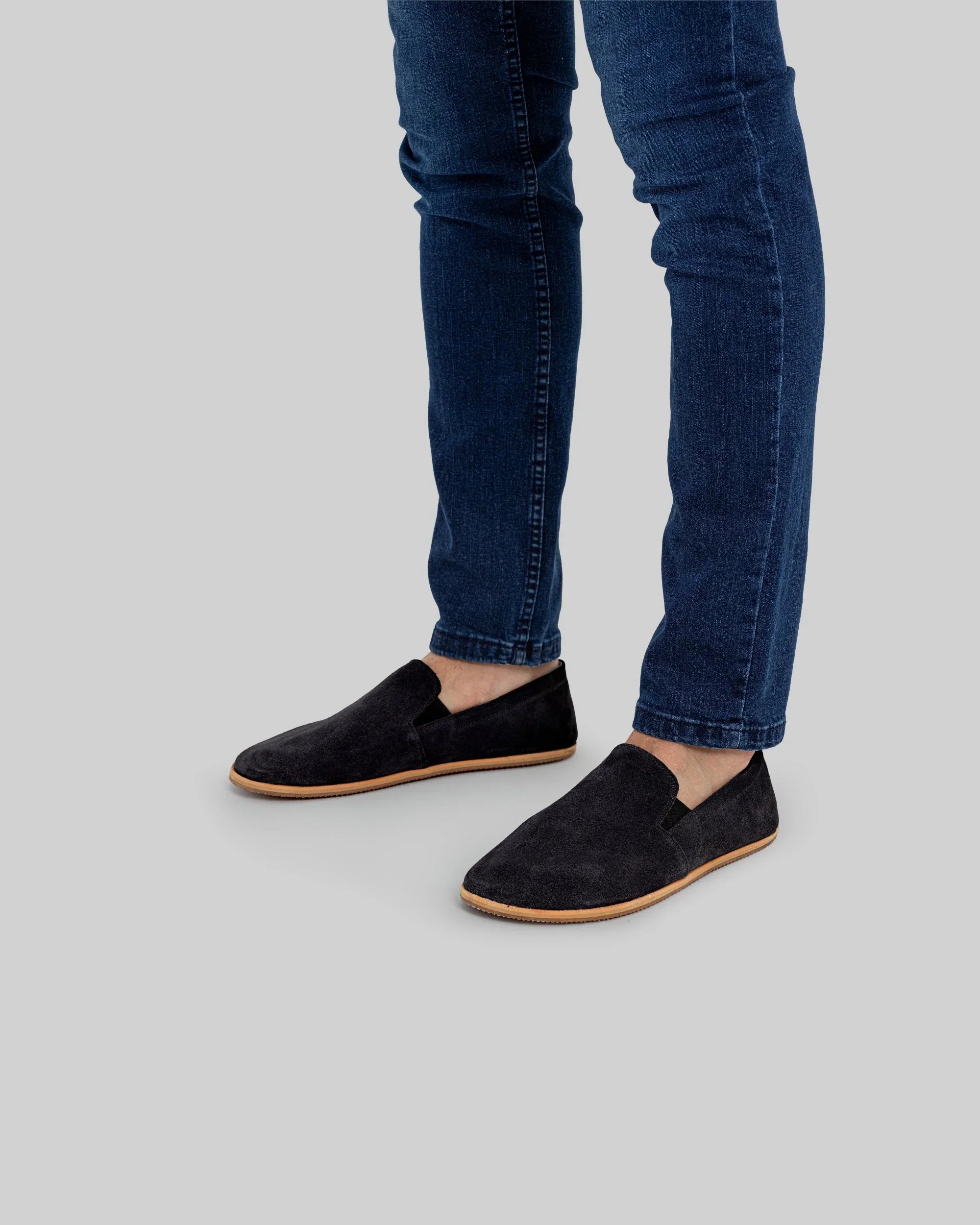 Top view Black Barefoot Shoes - Handcrafted Calf Leather | Bespoky