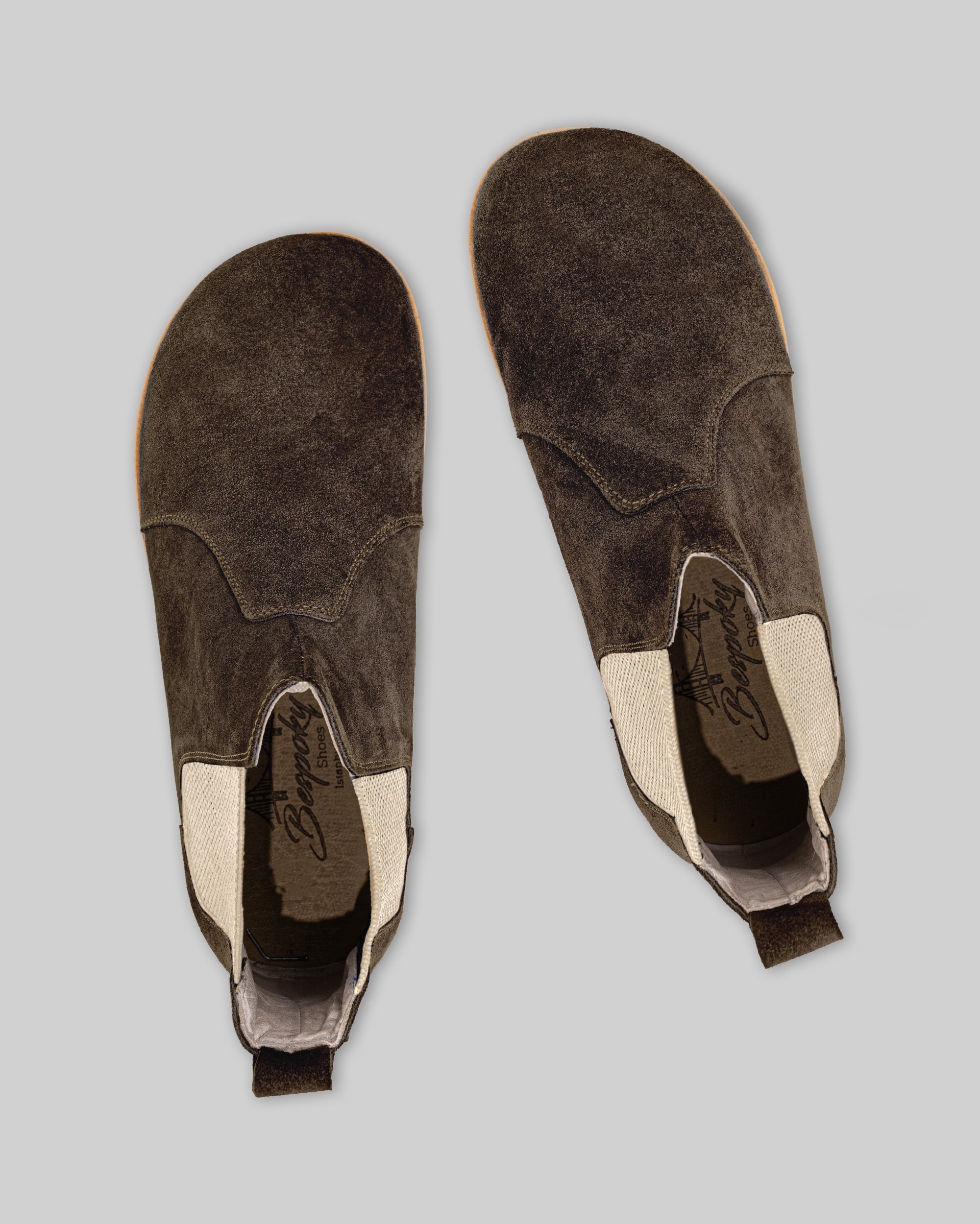 Side view Brown Chelsea Boots - Calf Leather Zero Drop | Bespoky