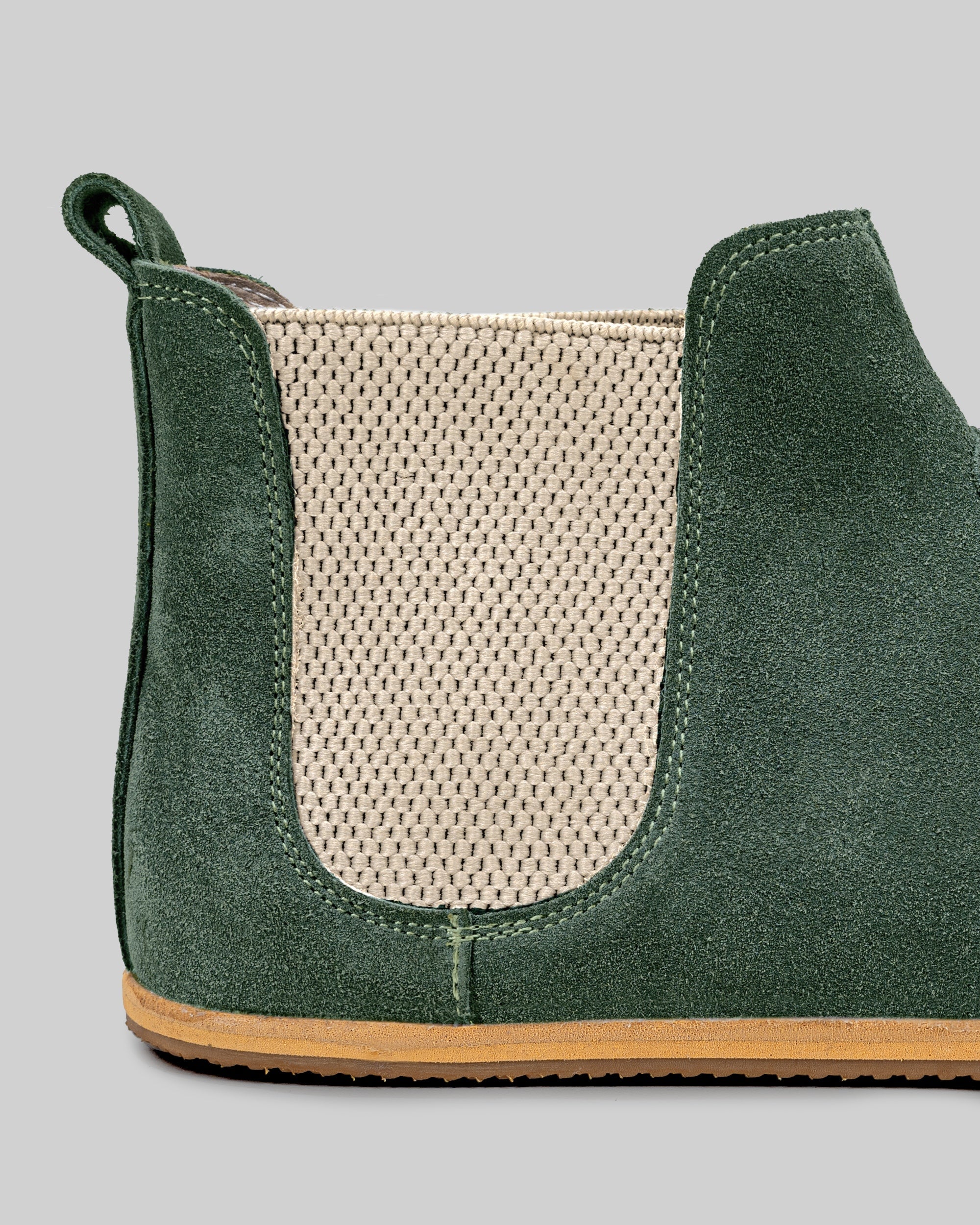 Top view Green Chelsea Boots - Handcrafted Calf Leather | Bespoky